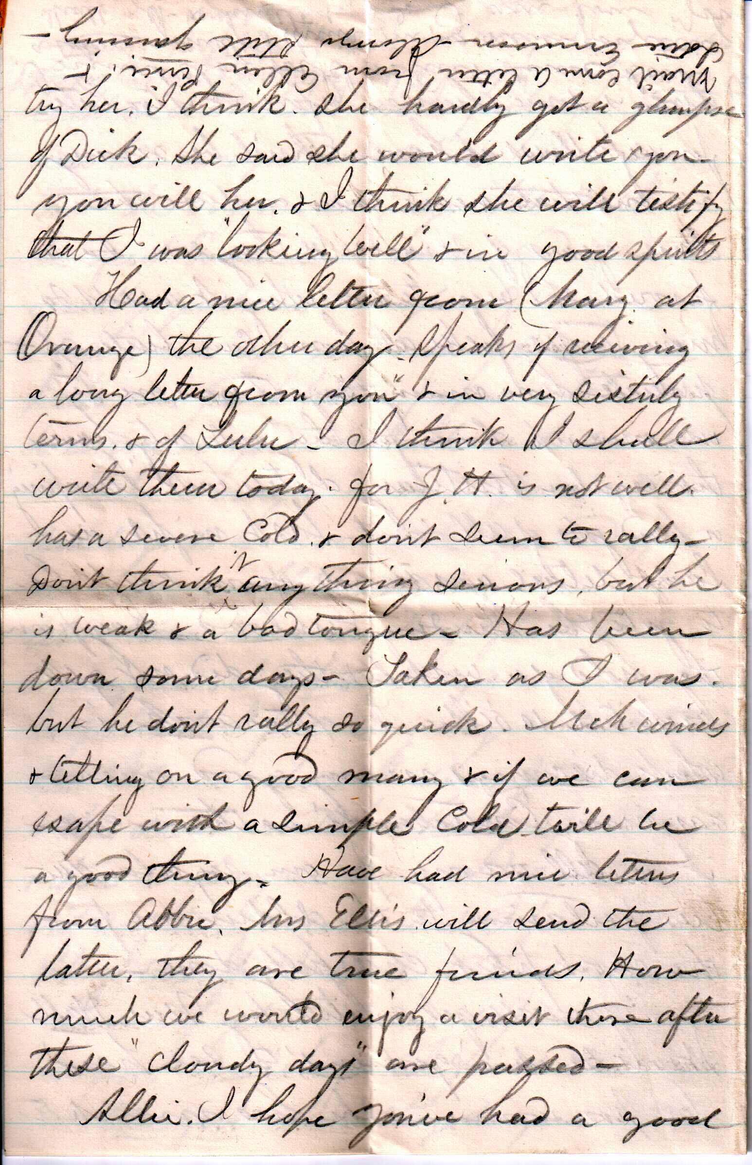 Jerome to Allie, March 15, 1863