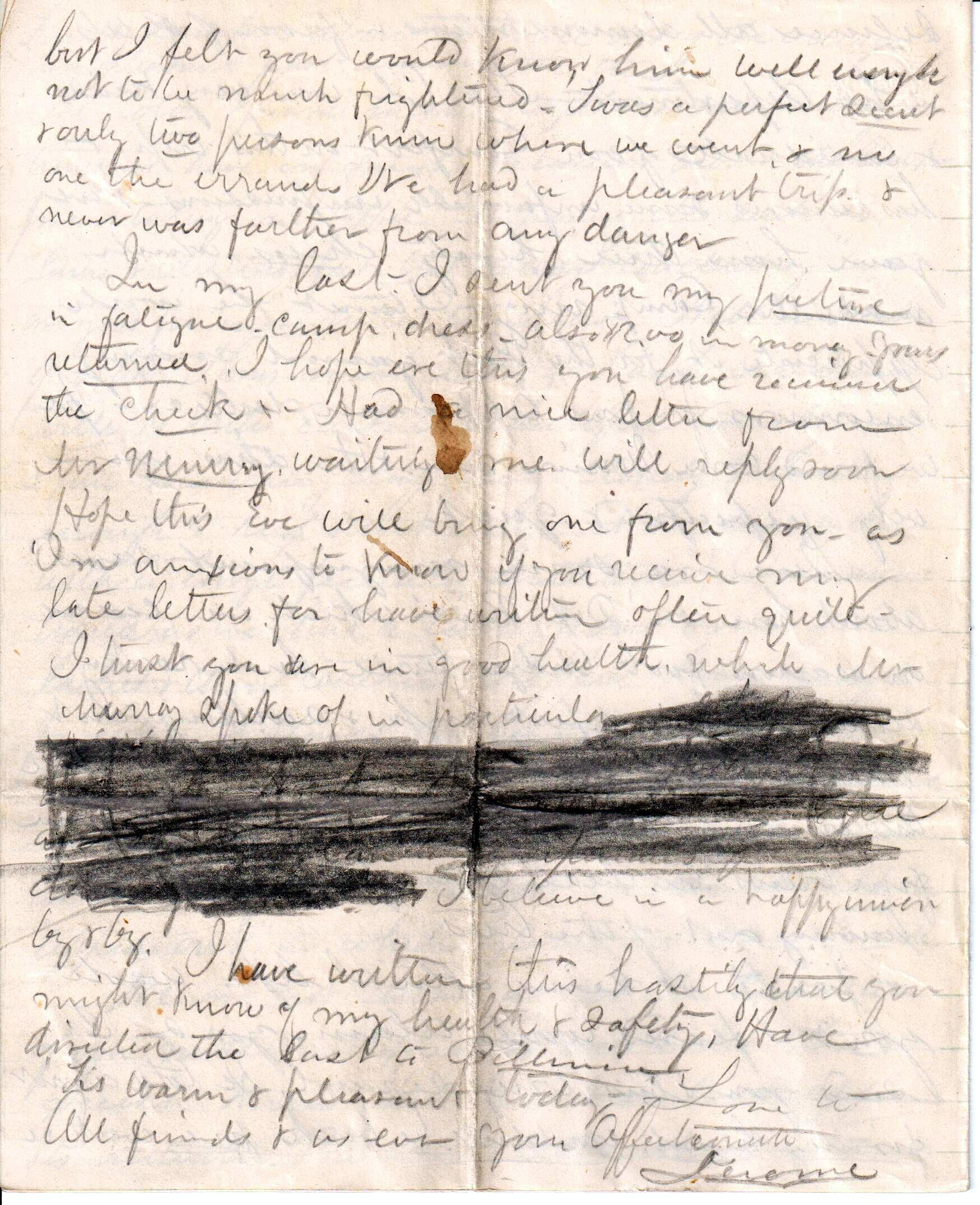 Jerome to Allie, April 24, 1863