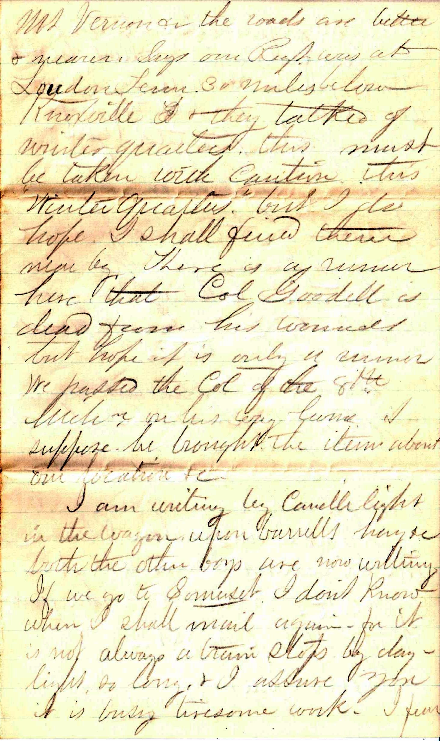 Jerome to family and friends, November 1, 1863