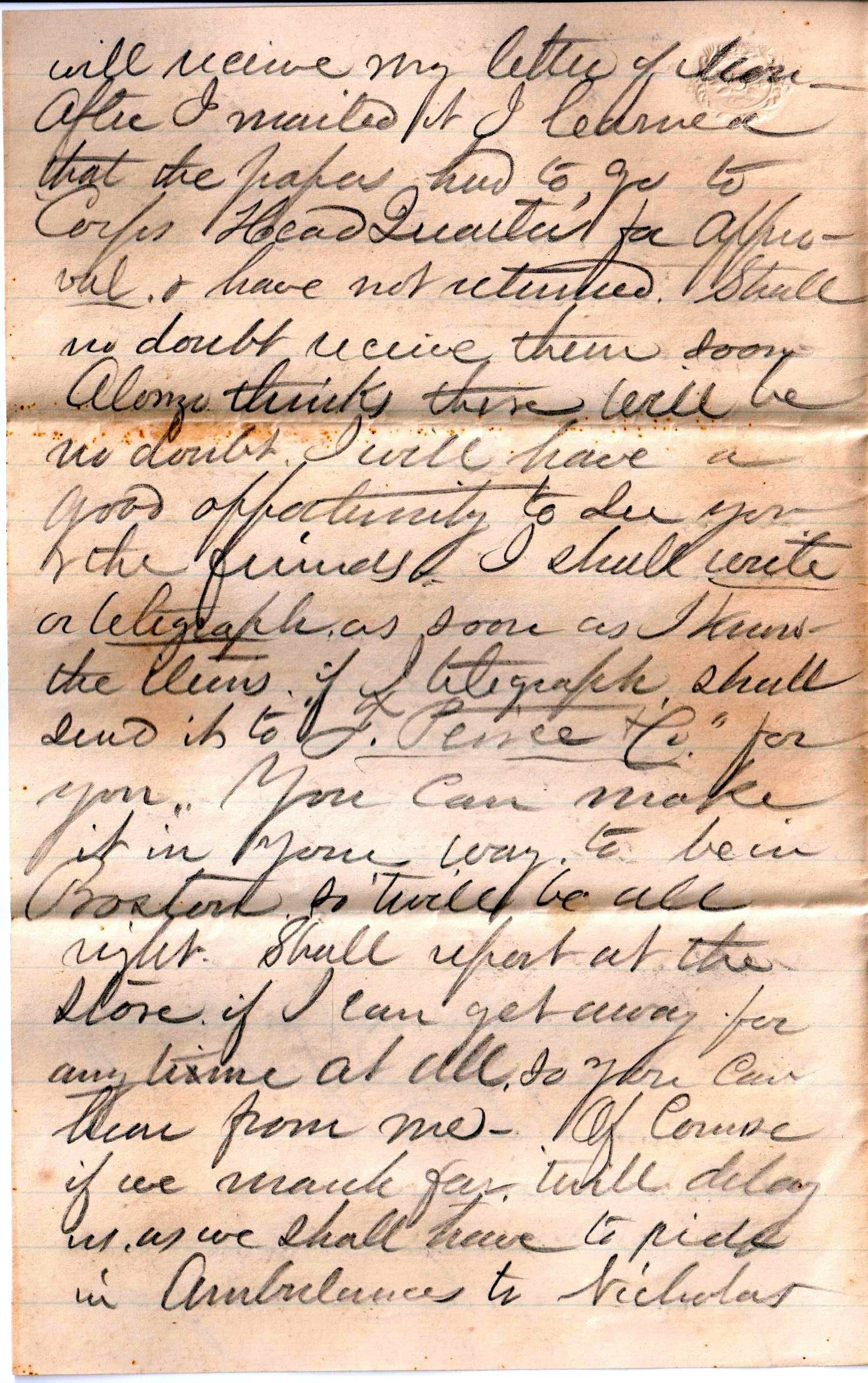 Jerome to Allie, August 26, 1863