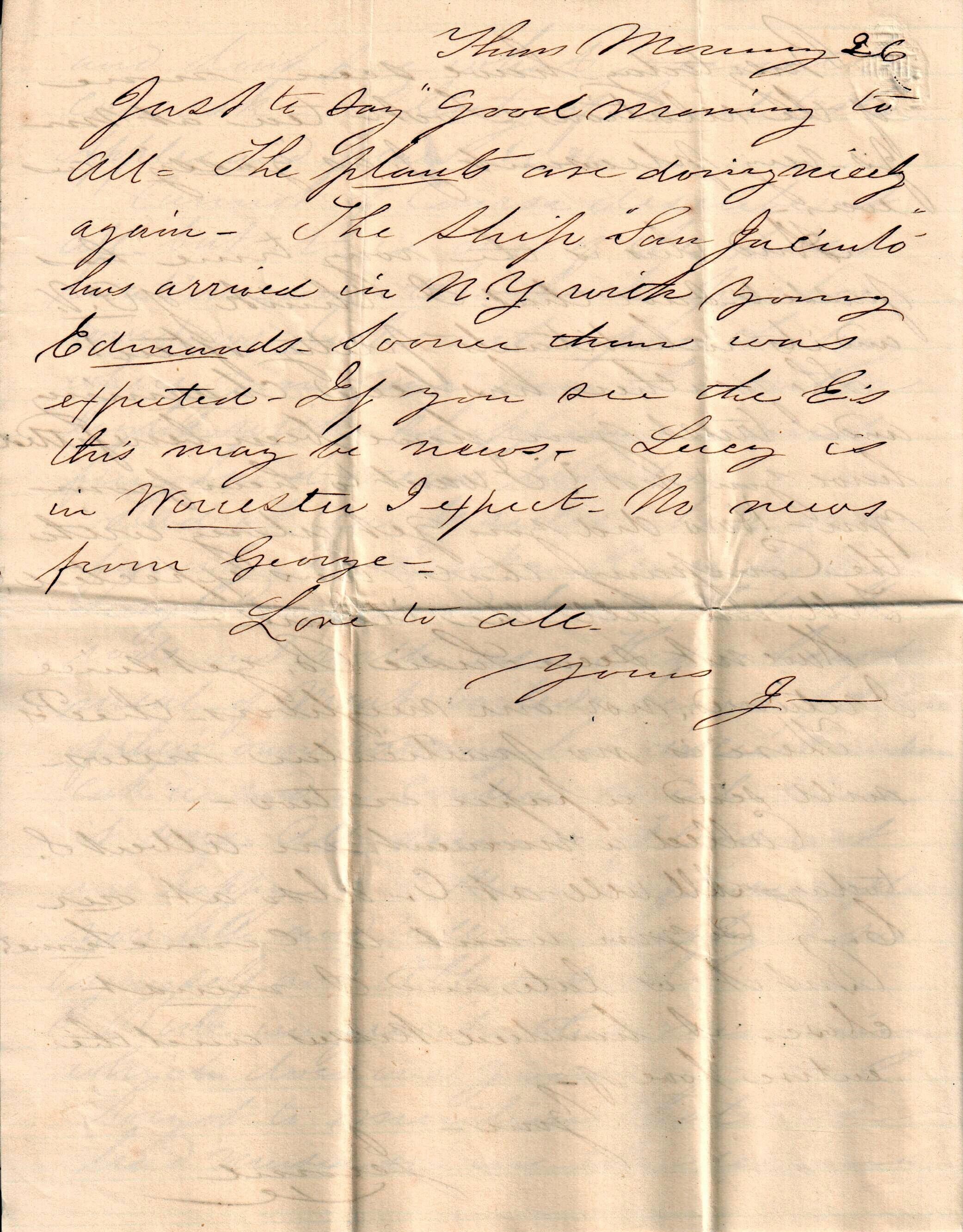 Jerome to Allie, August 25, 1858