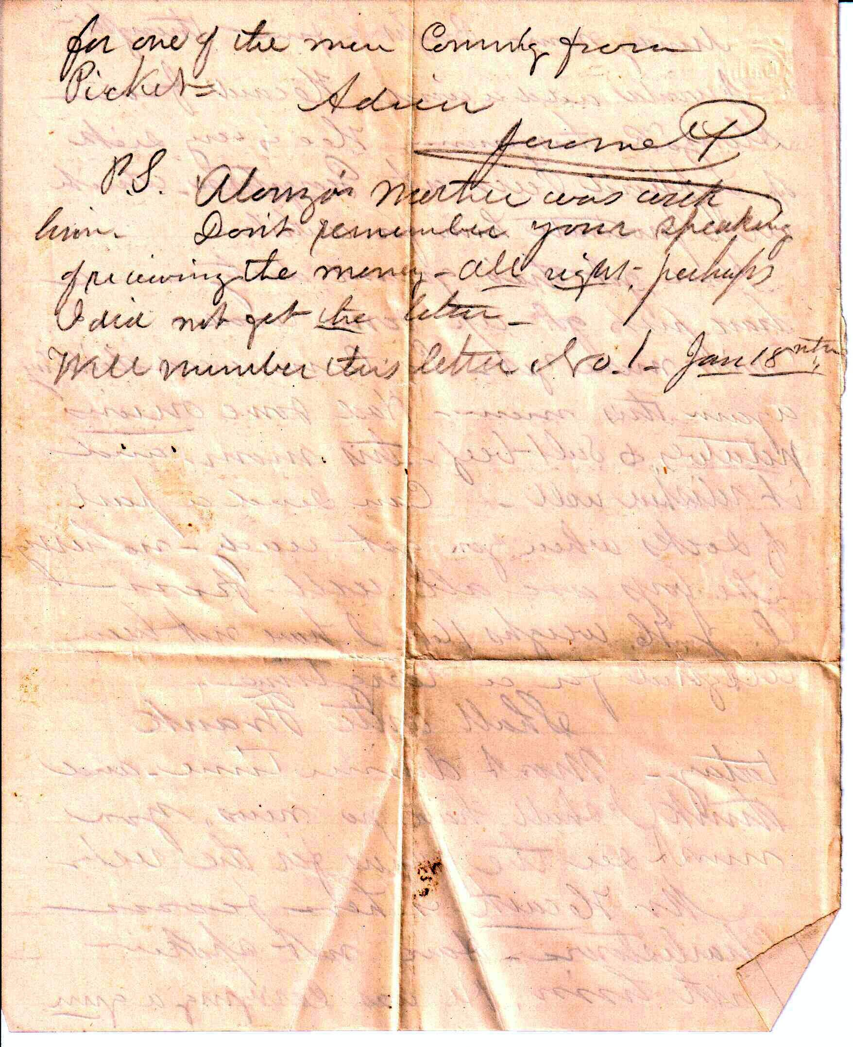 Jerome to Allie and Lulu, January 18, 1863