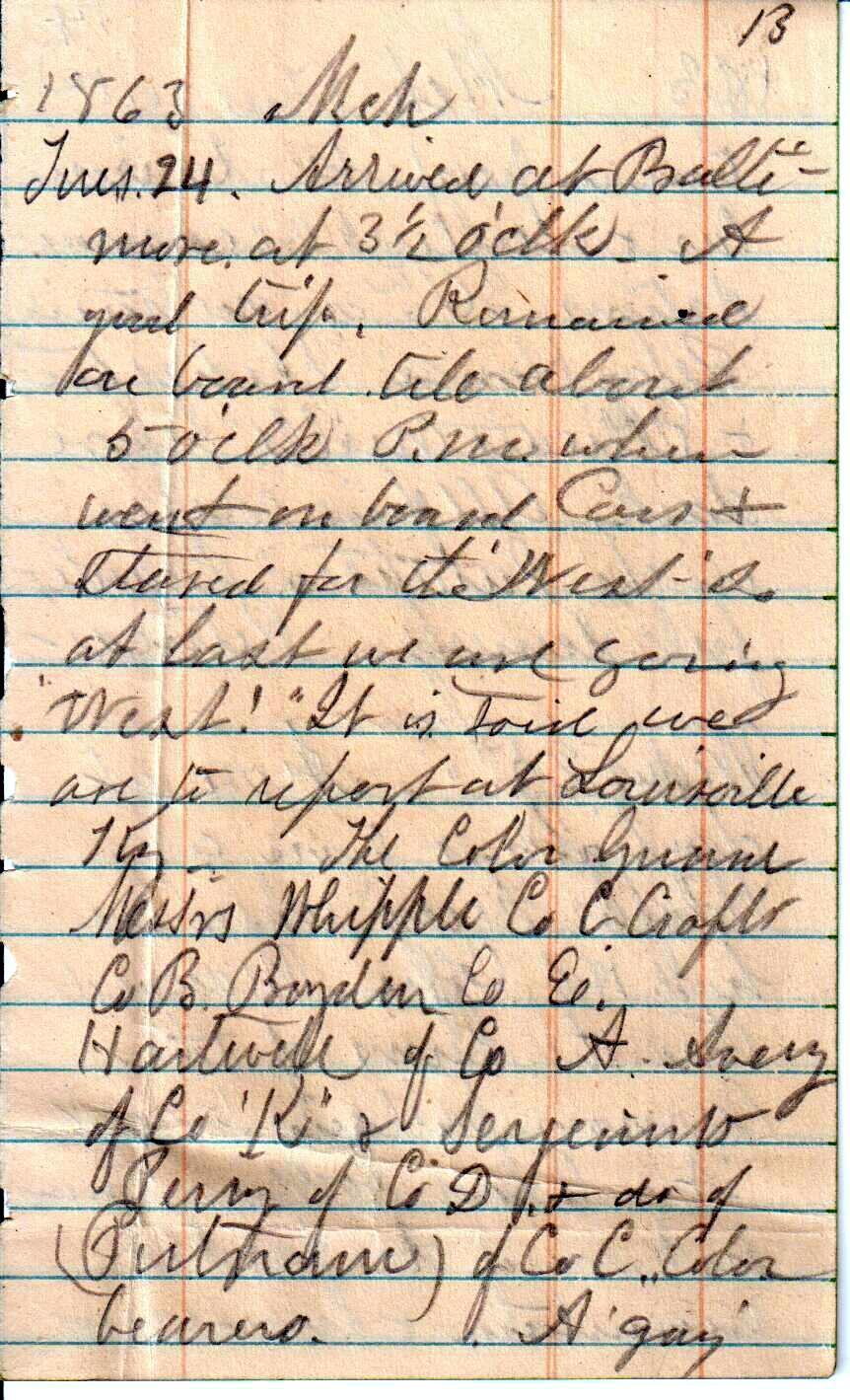 Jerome To Allie, March 22-27, 1863