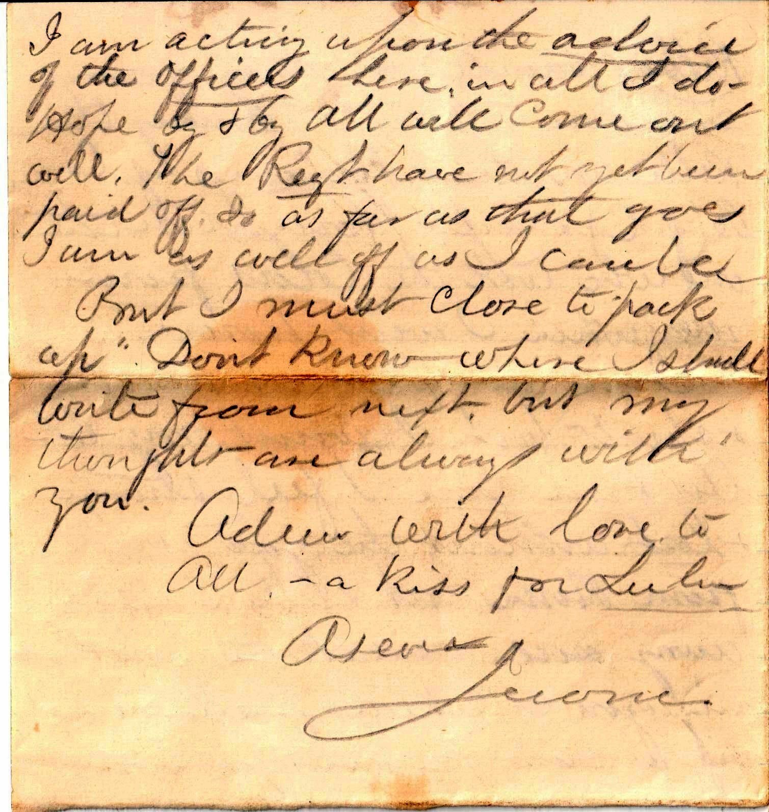 Jerome to Allie, December 20, 1863