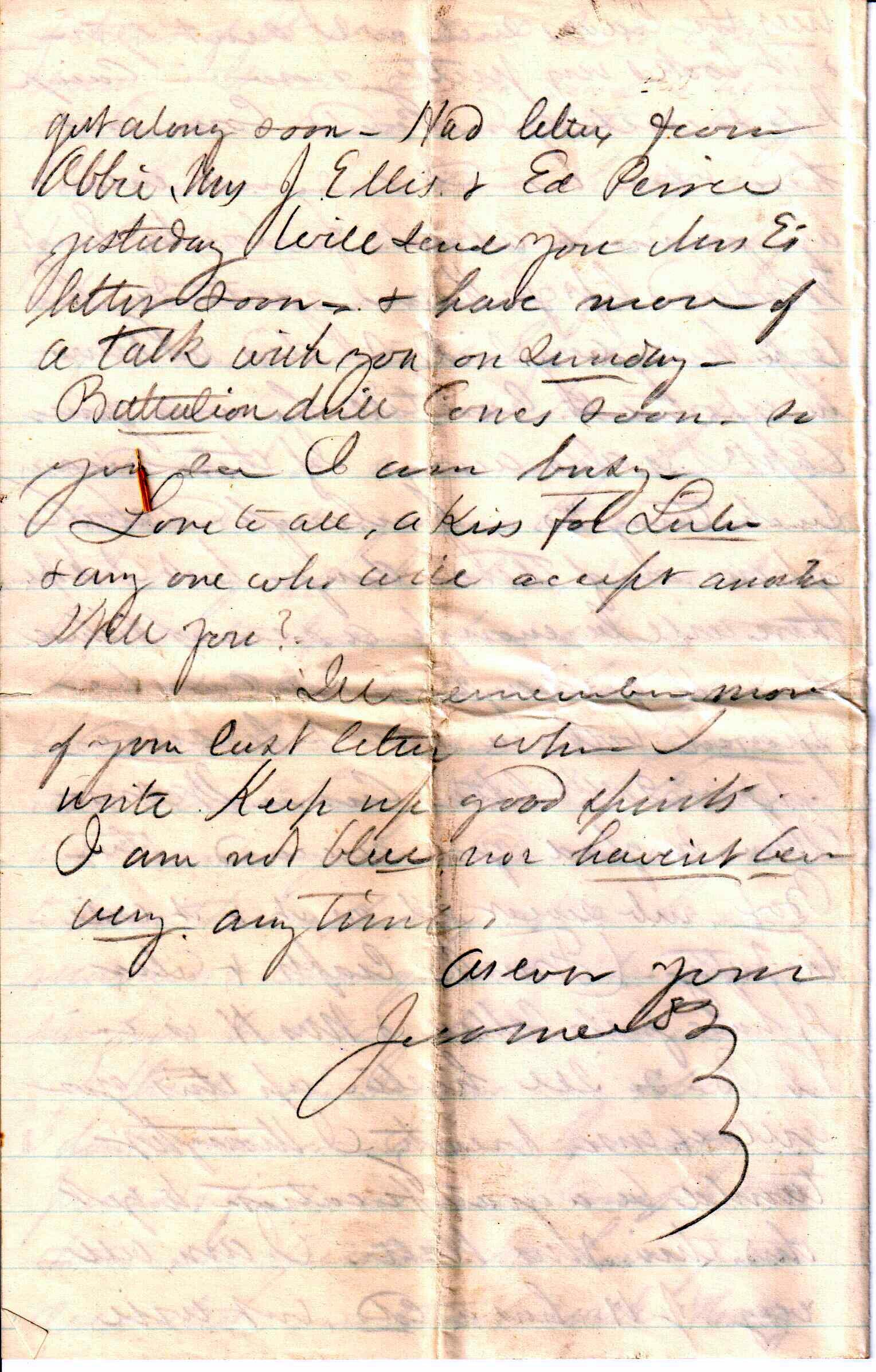 Jerome to Allie, March 13, 1863