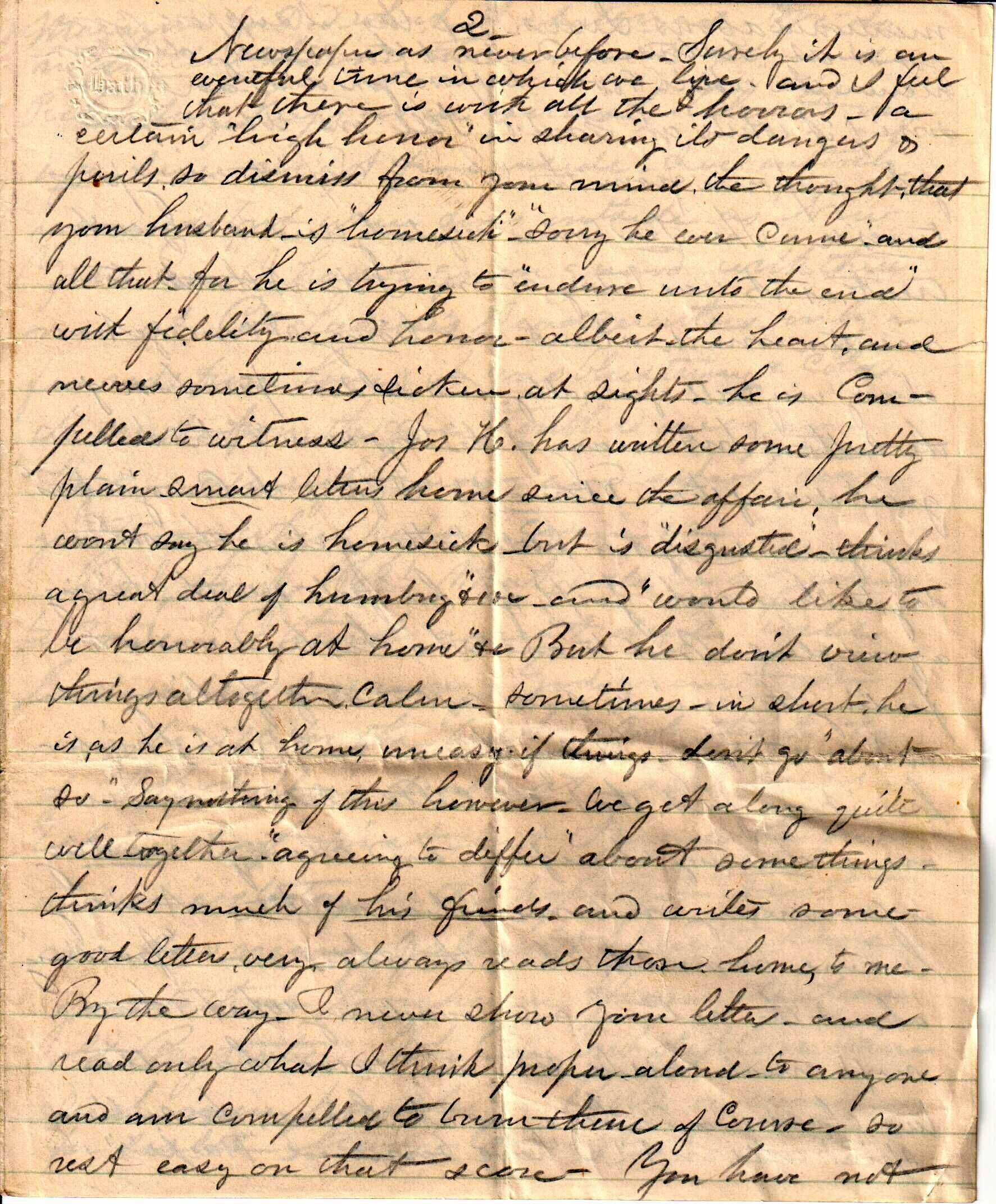 Jerome to Allie, Probably January, 1863