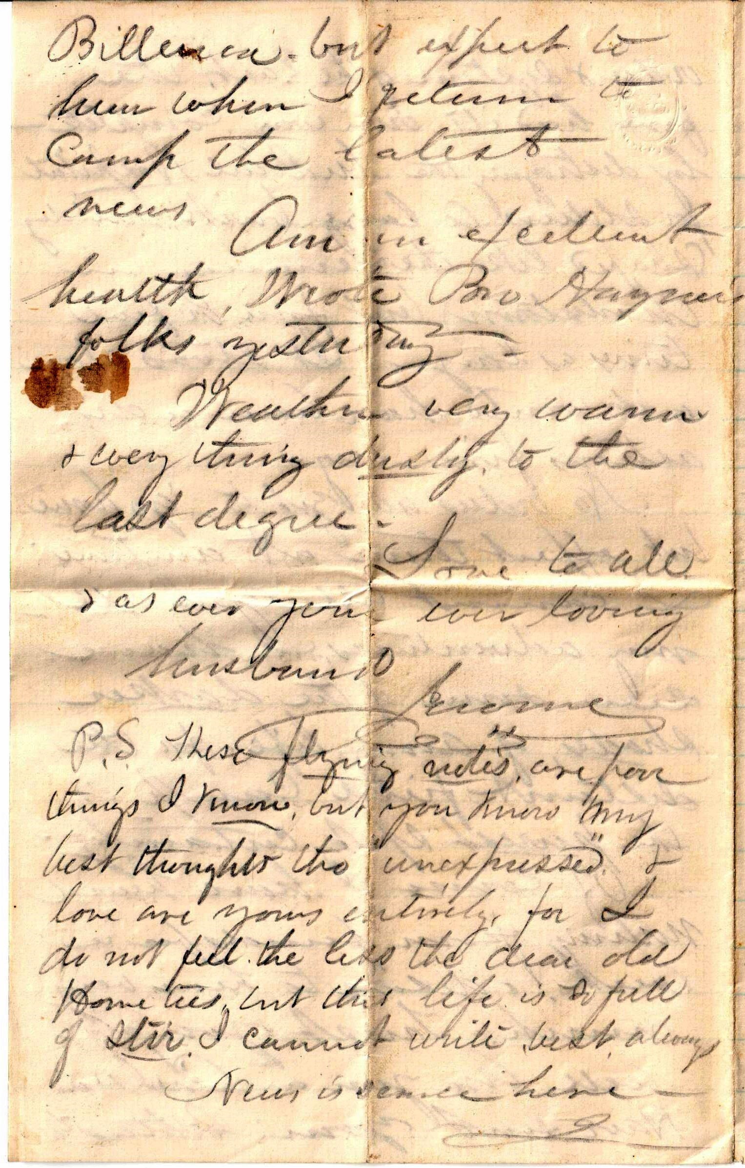 Jerome to Allie, May 22, 1863