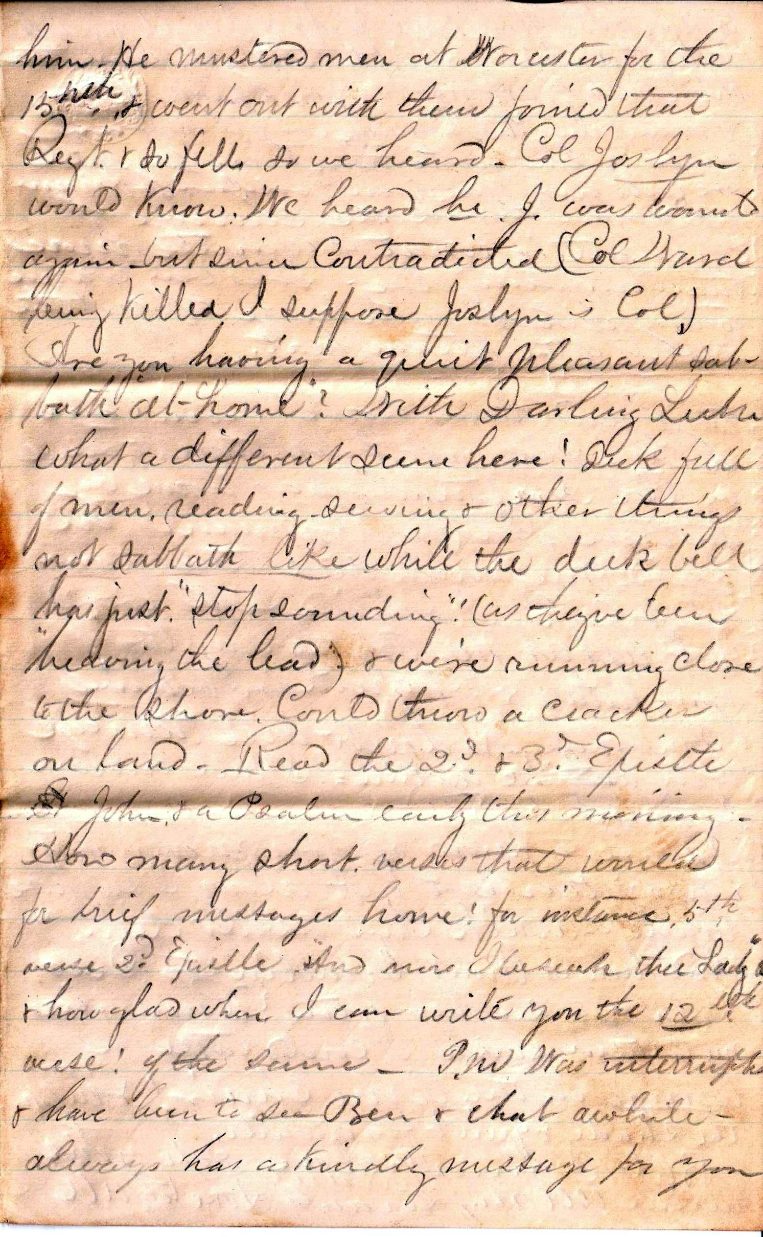 Jerome to Allie, August 9, 1863