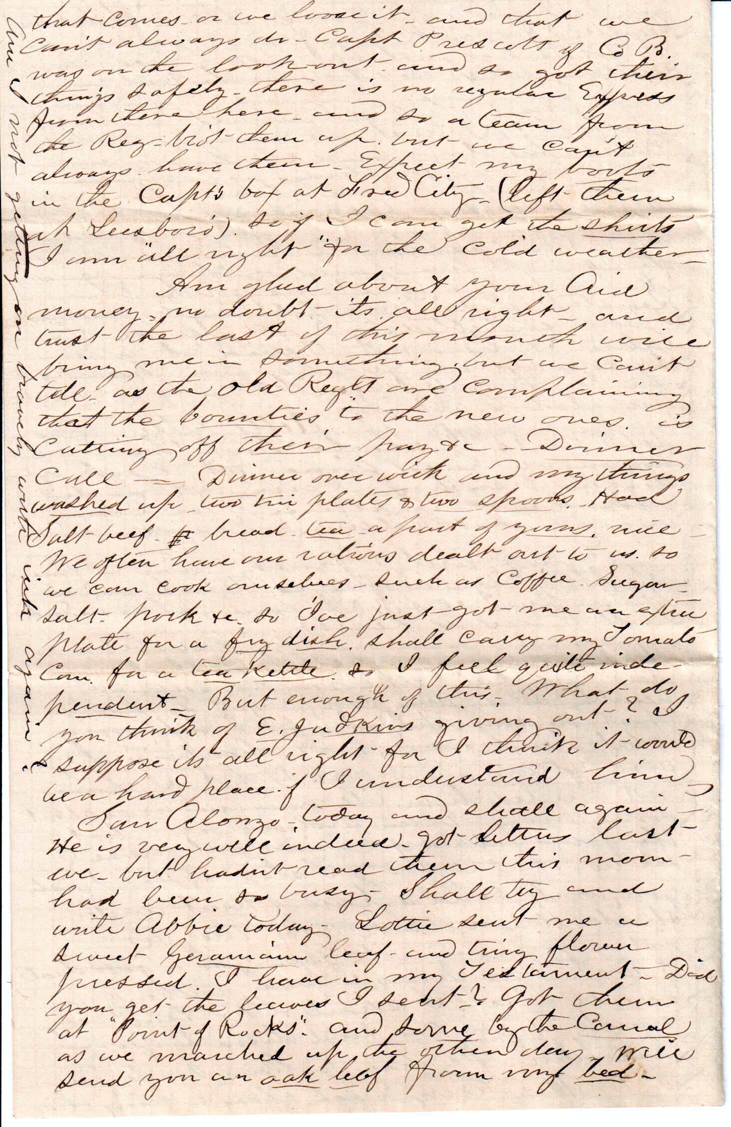 Jerome to Allie, October 19, 1862