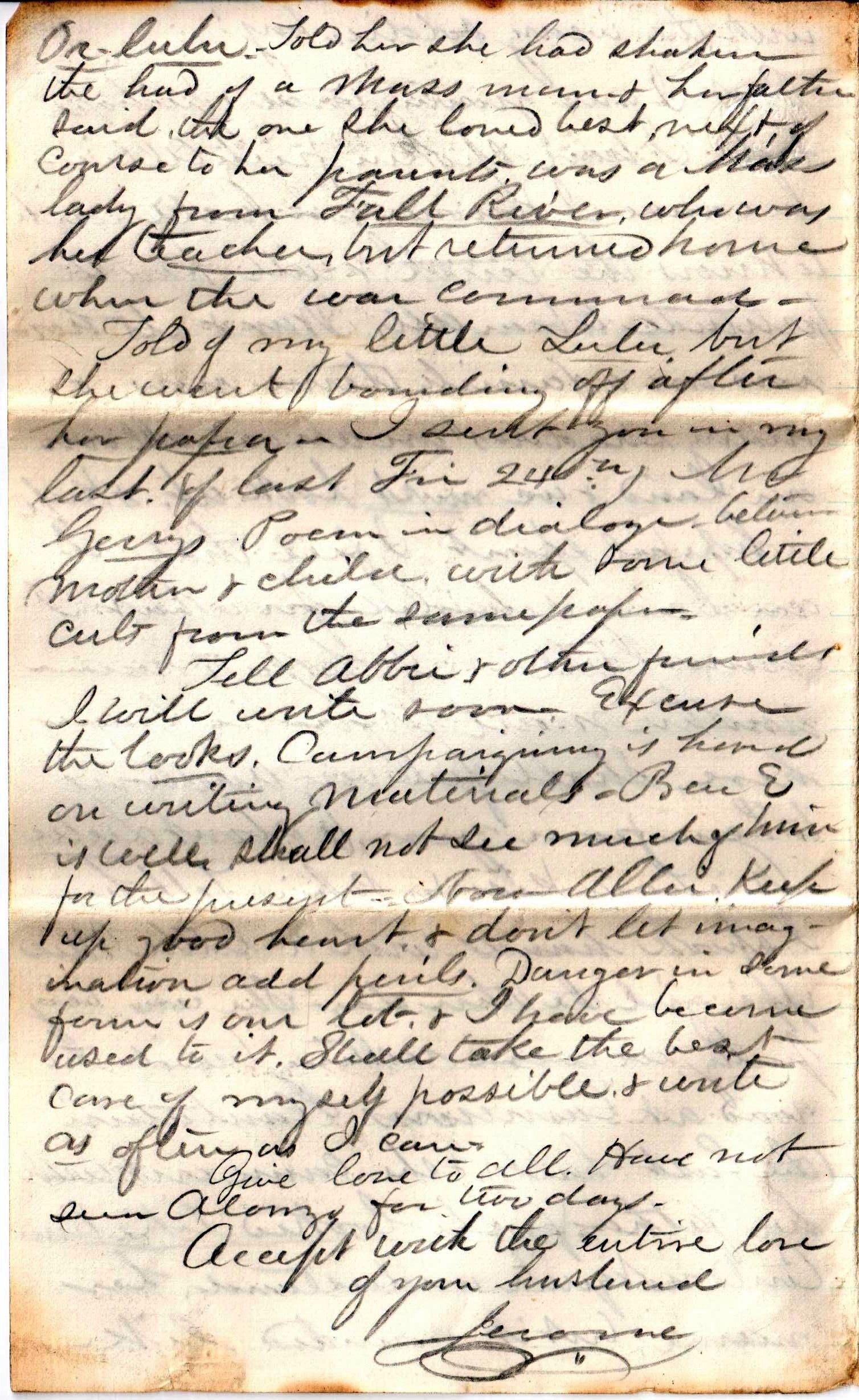 Jerome to Allie, July 26, 1863