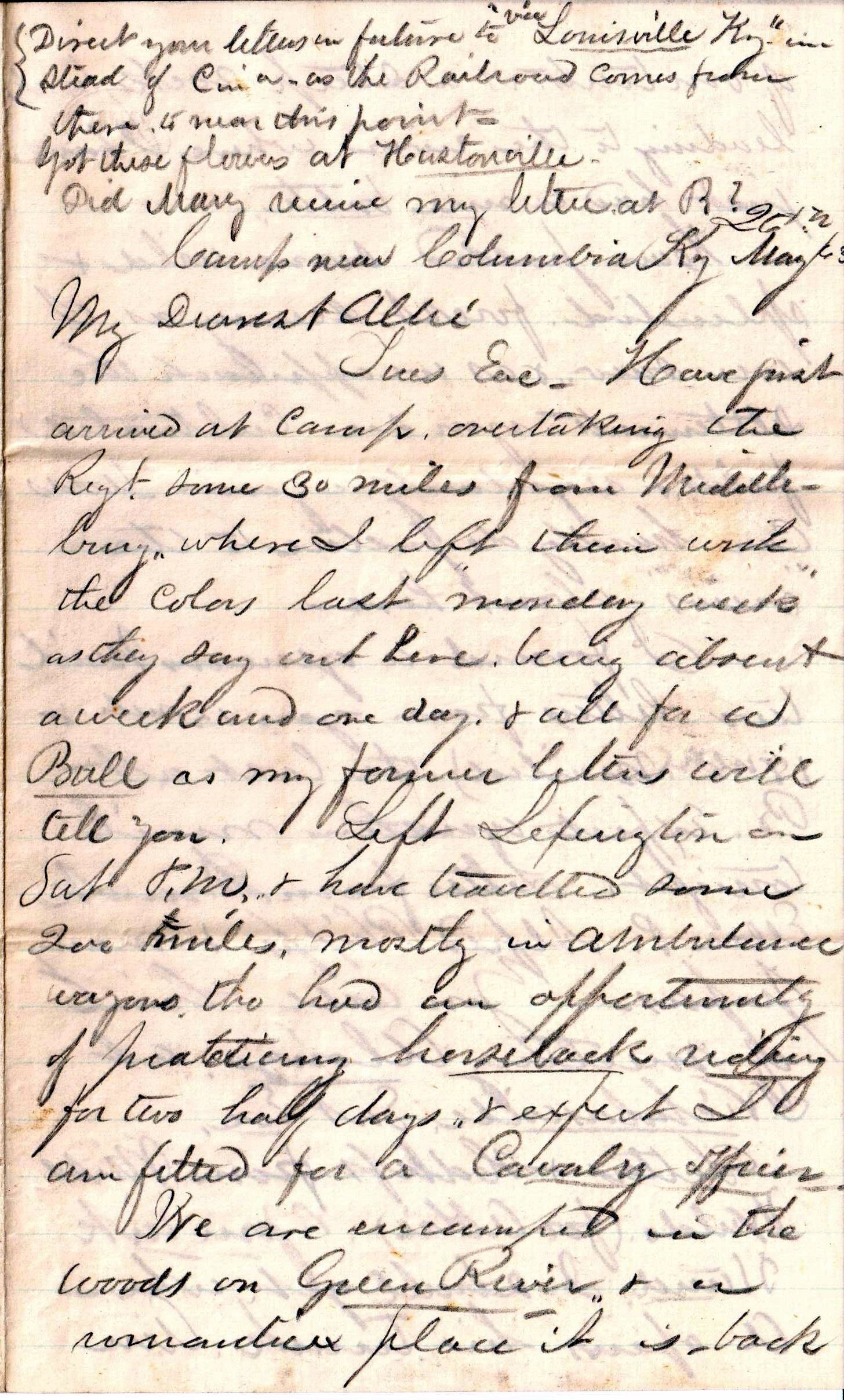Jerome to Allie, May 26, 1863