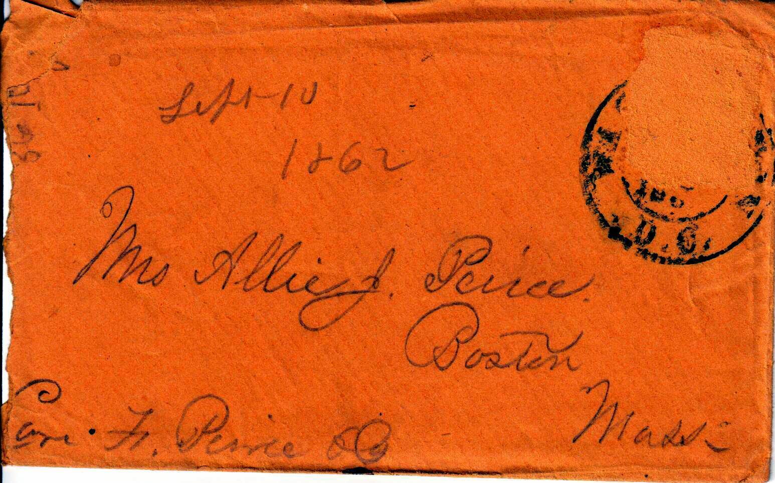 Jerome to Allie, September 10, 1862