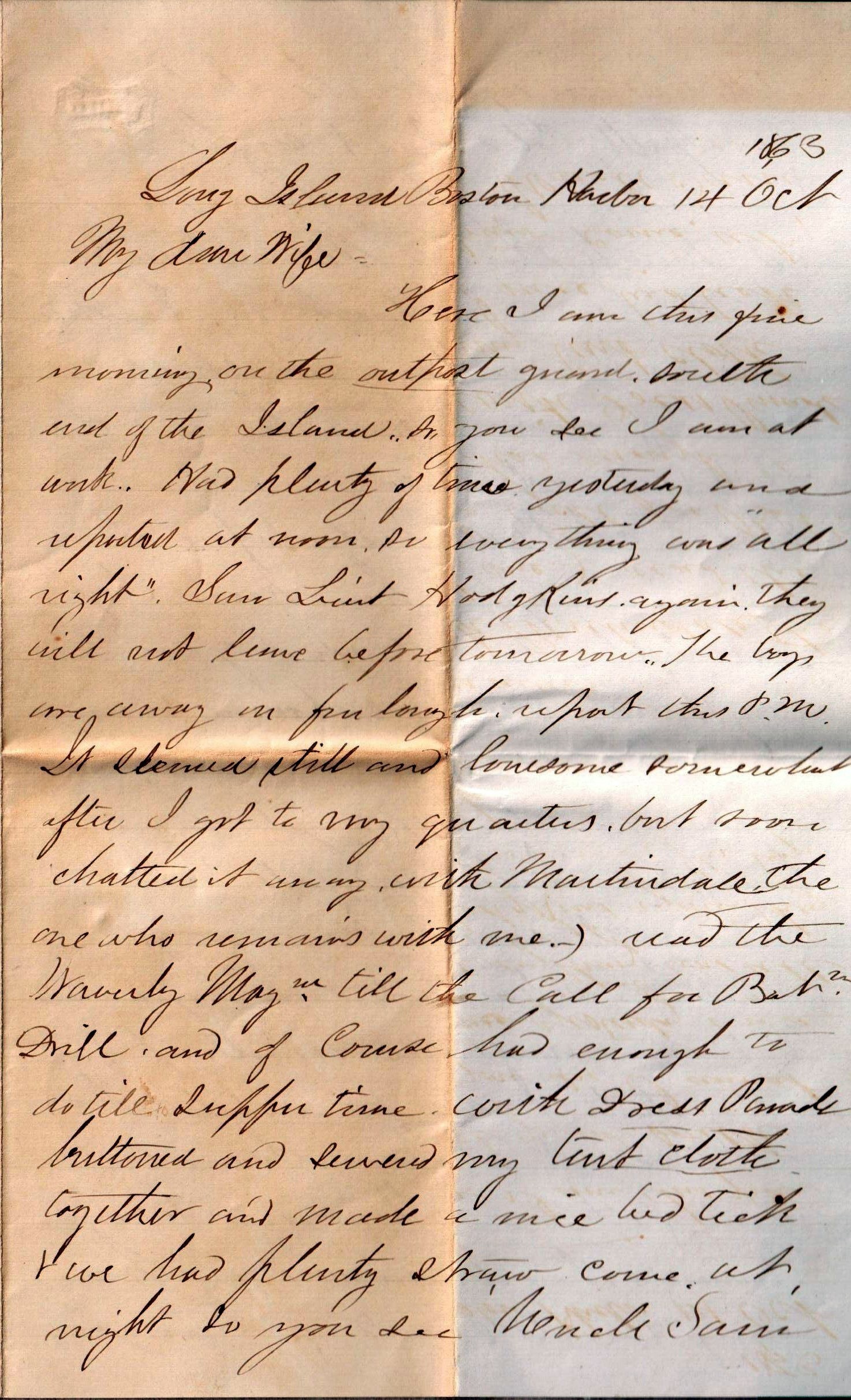 Jerome to Allie, October 14, 1863