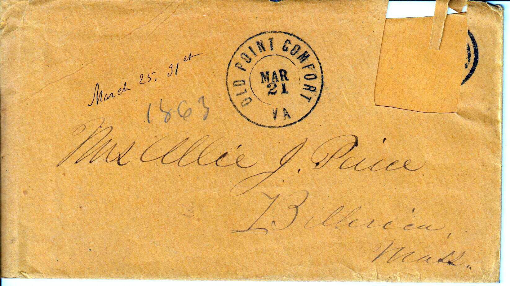 Jerome to Allie, March 25, 1863