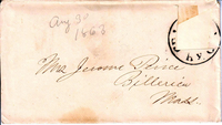 Jerome to Allie, August 30, 1863