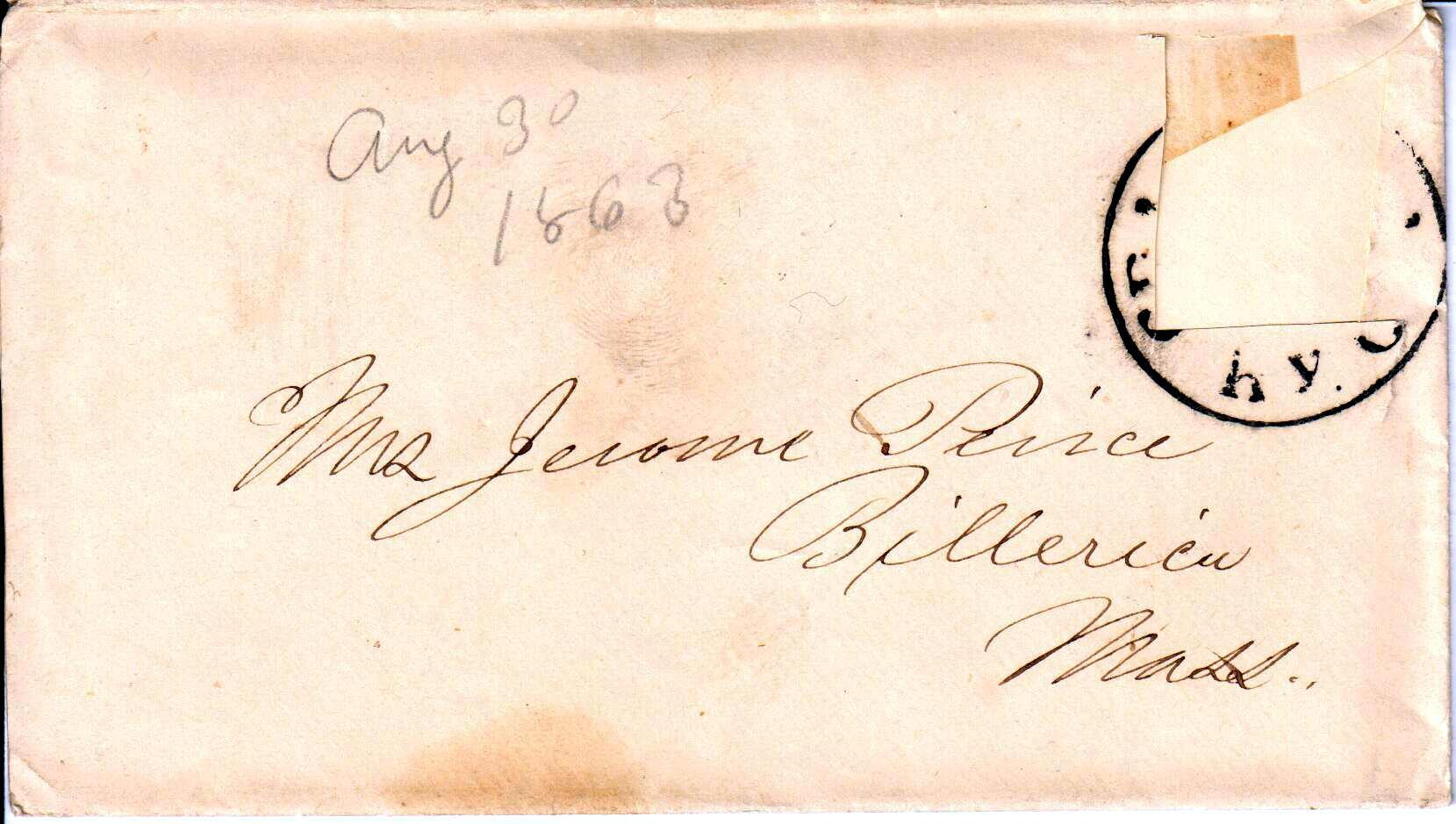 Jerome to Allie, August 30, 1863