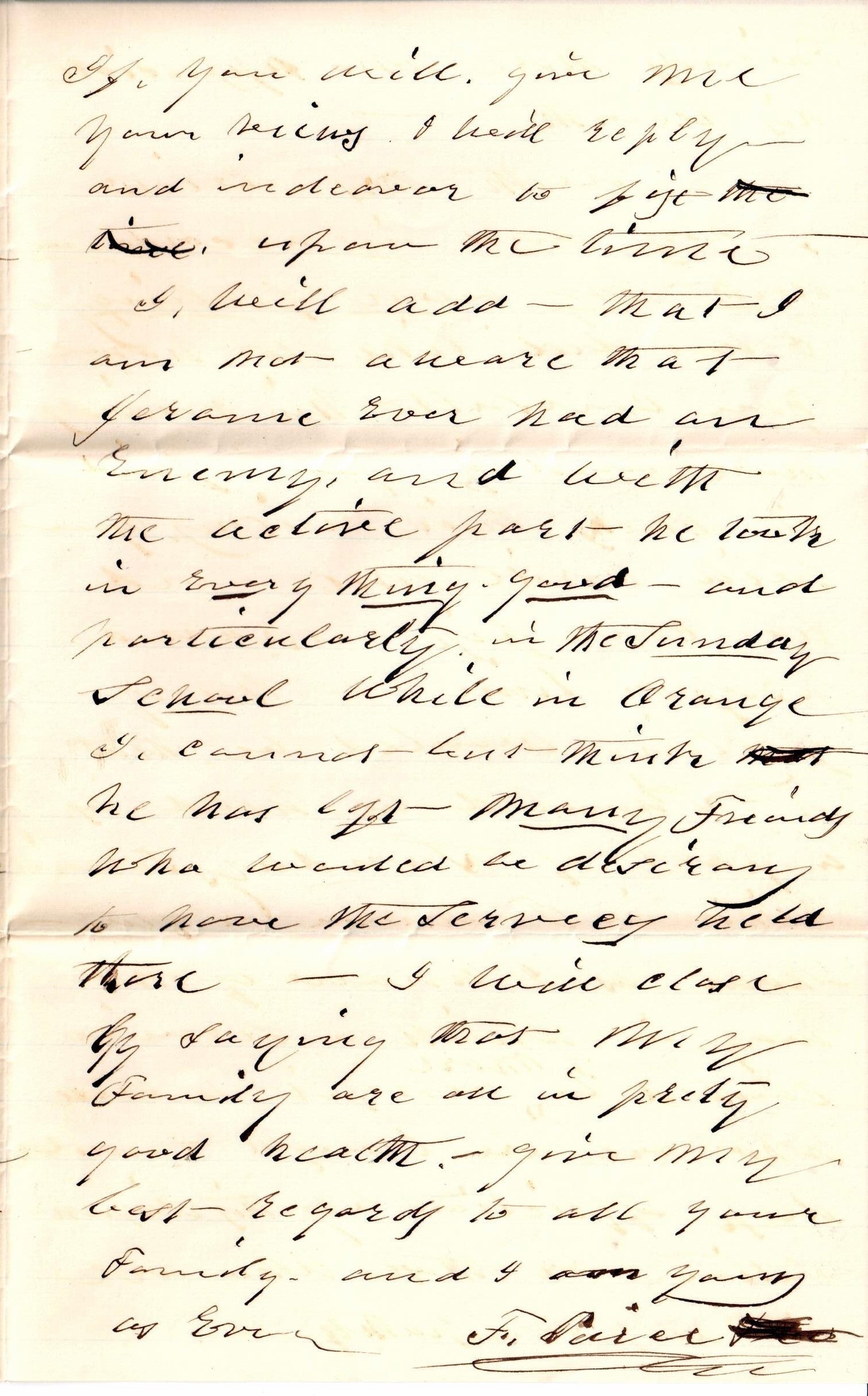 F. [Foster] Peirce to "Brother" Joseph, June 5, 1864