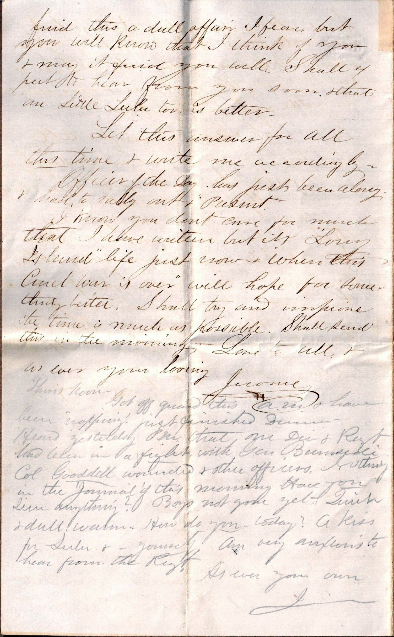 Jerome to Allie, October 14, 1863