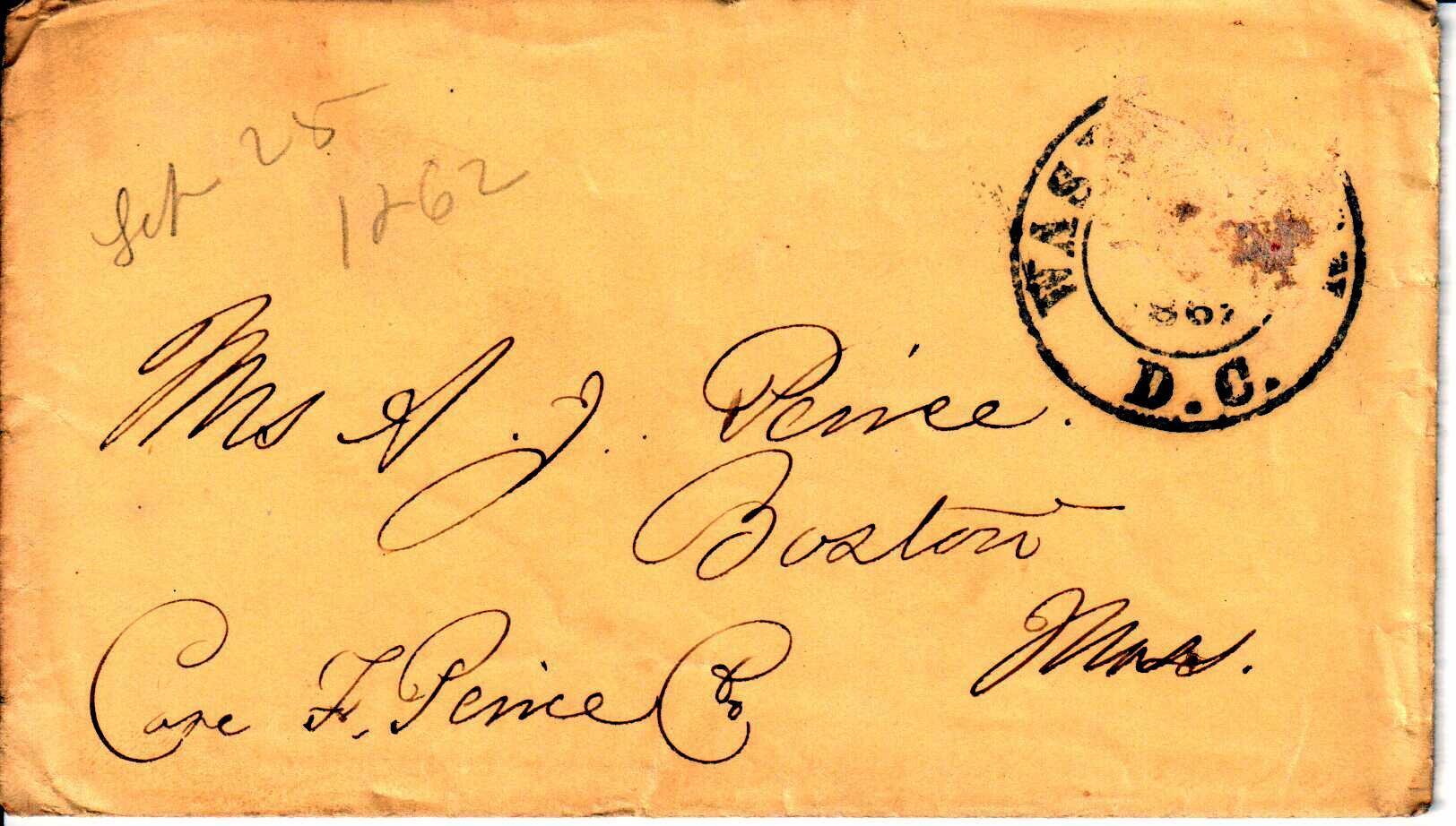 Jerome to Allie, September 25, 1862