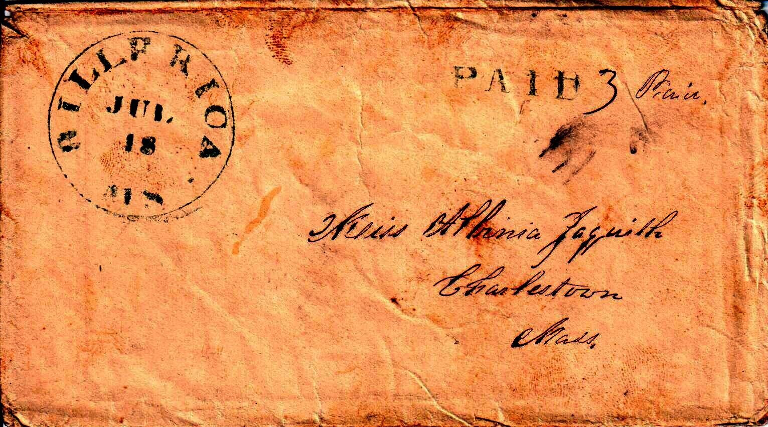 Abby [Abbie] to Allie (Miss Albinia Jaquith), May 18, 1855