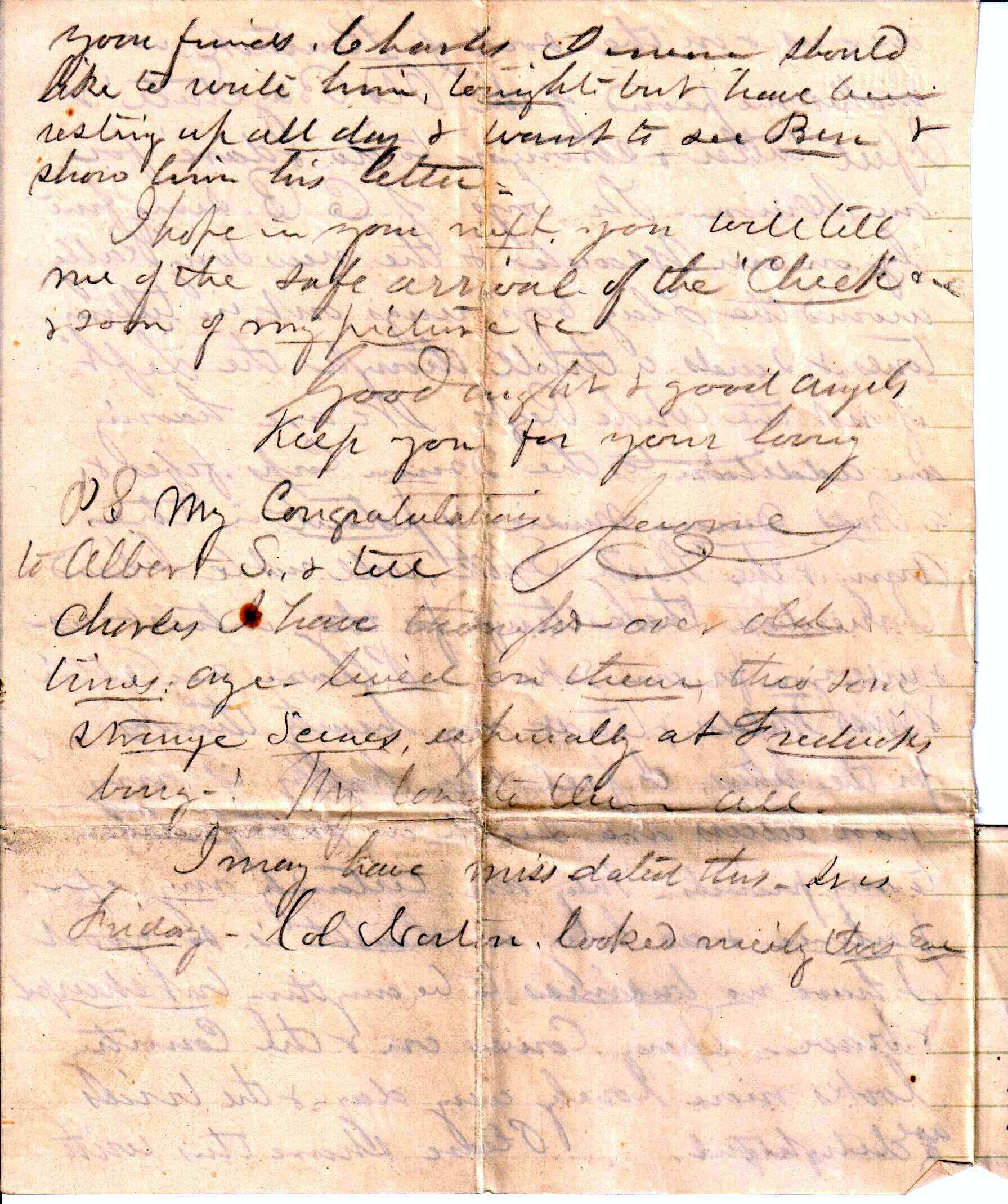 Jerome to Allie, April 24, 1863