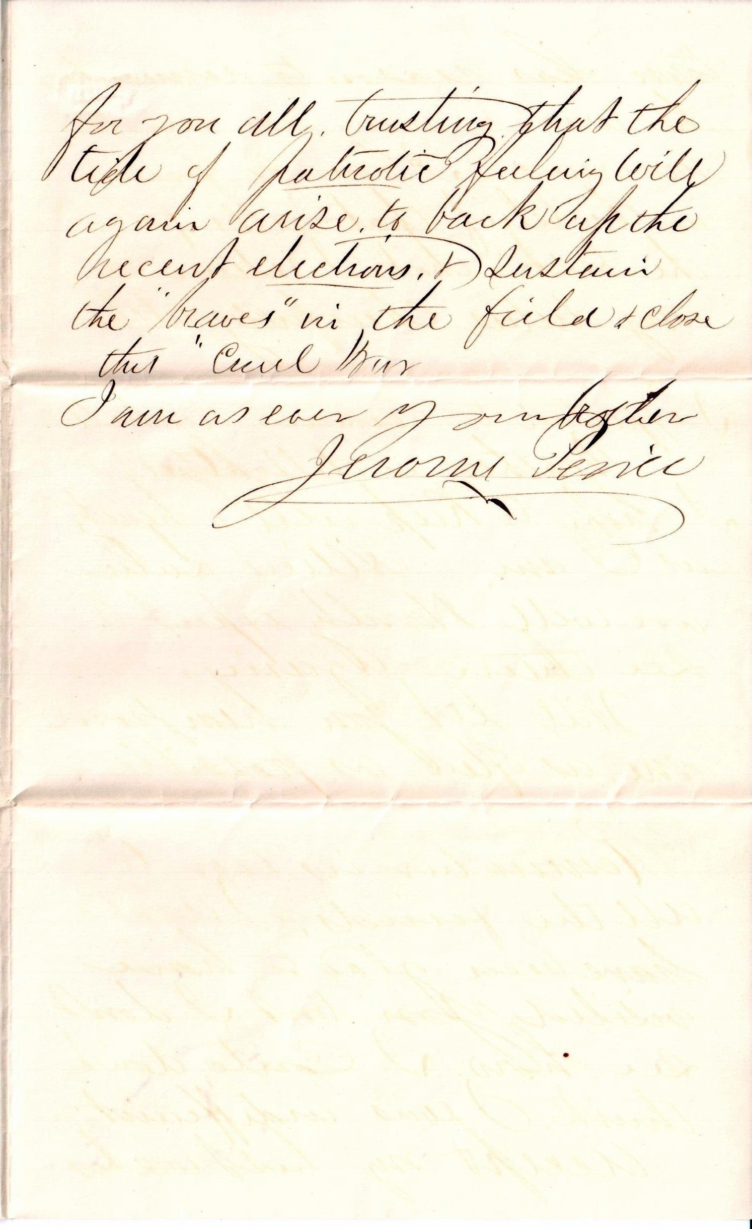 Jerome to "Brother" Joseph, October 20, 1863