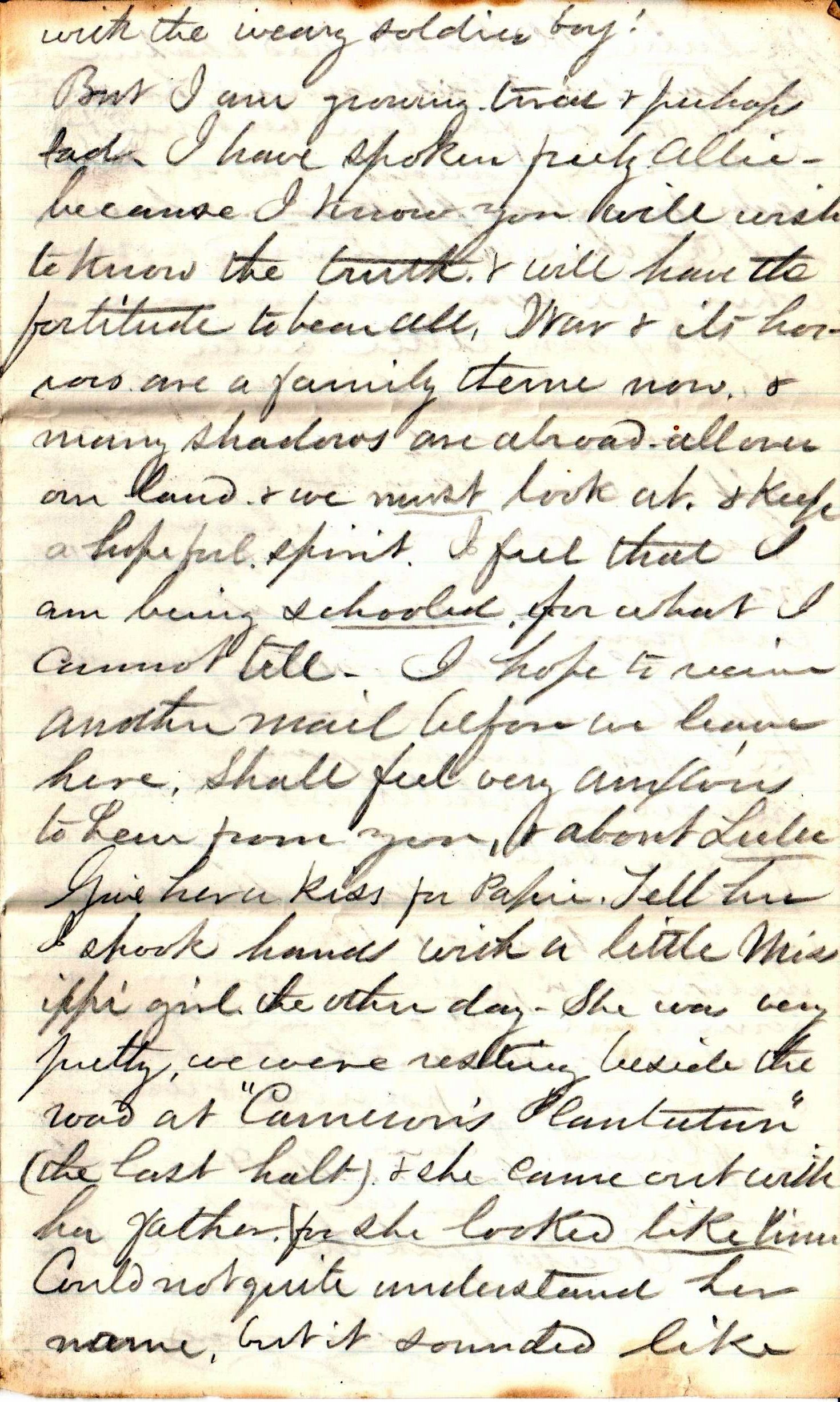 Jerome to Allie, July 26, 1863