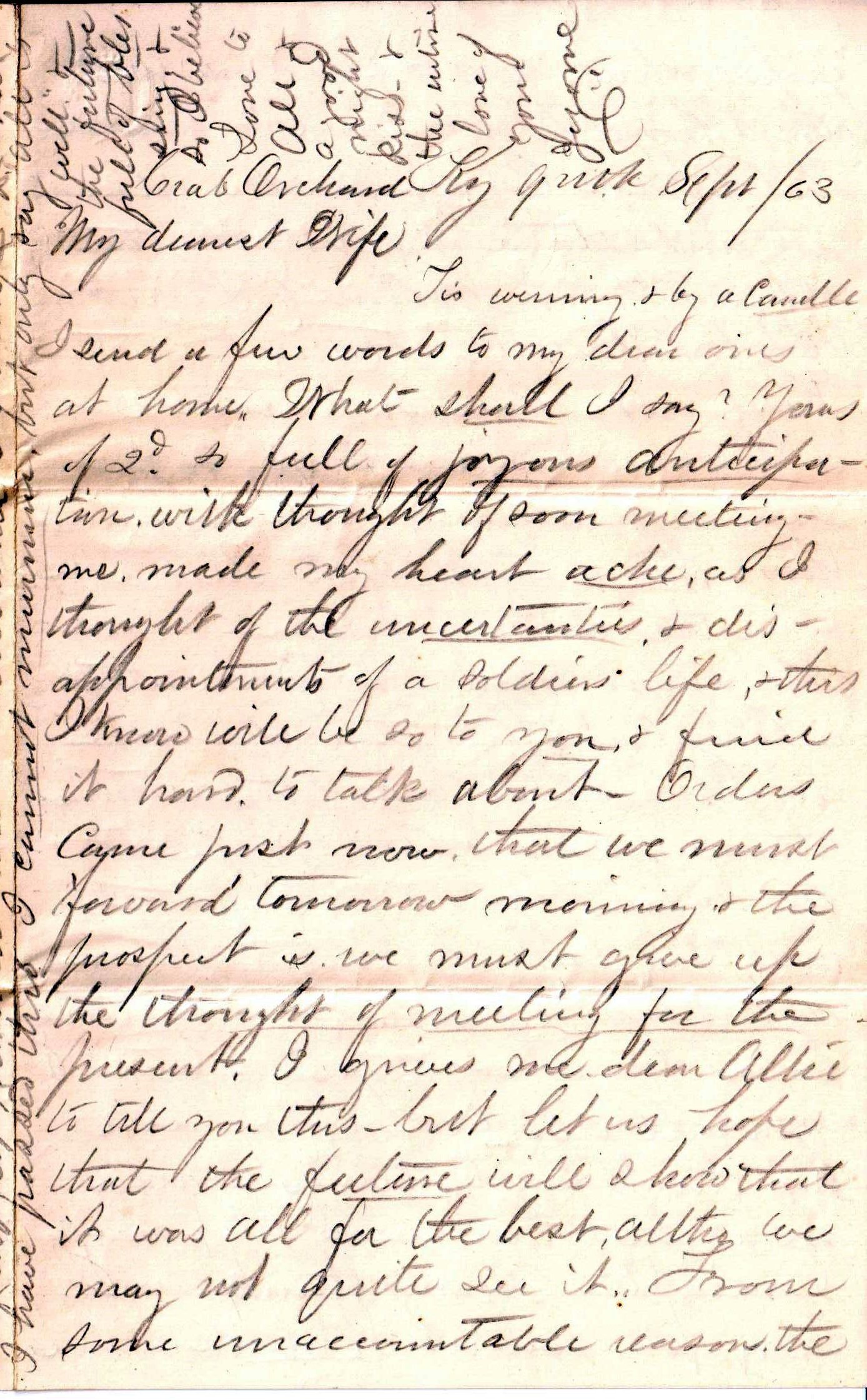 Jerome to Allie, September 9, 1863