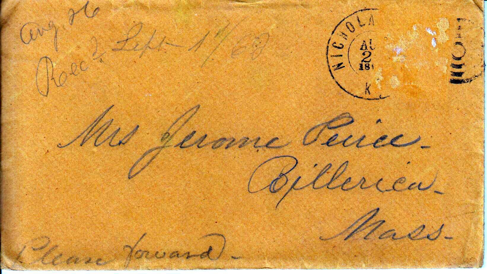 Jerome to Allie, August 26, 1863