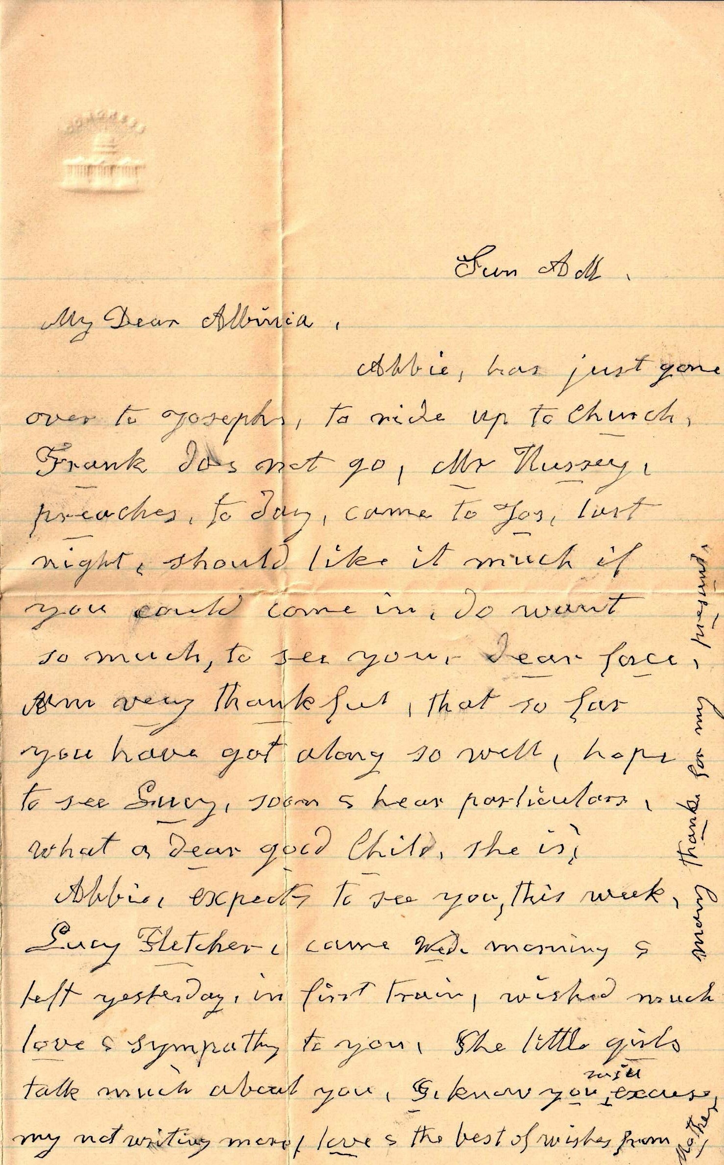 Mother and Abby Jaquith to Allie, December 30, 1894