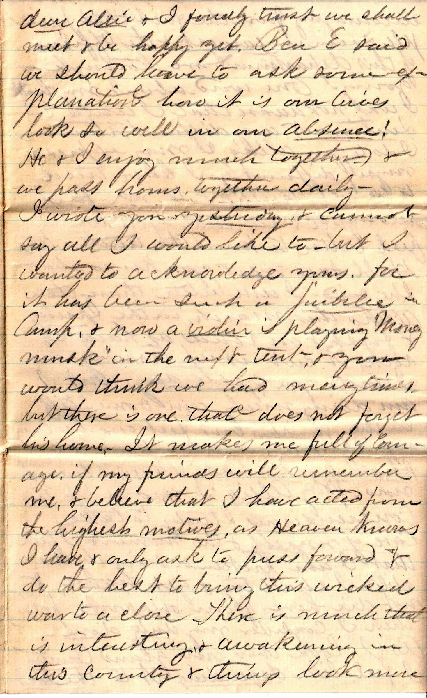 Jerome to Allie, April 11, 1863