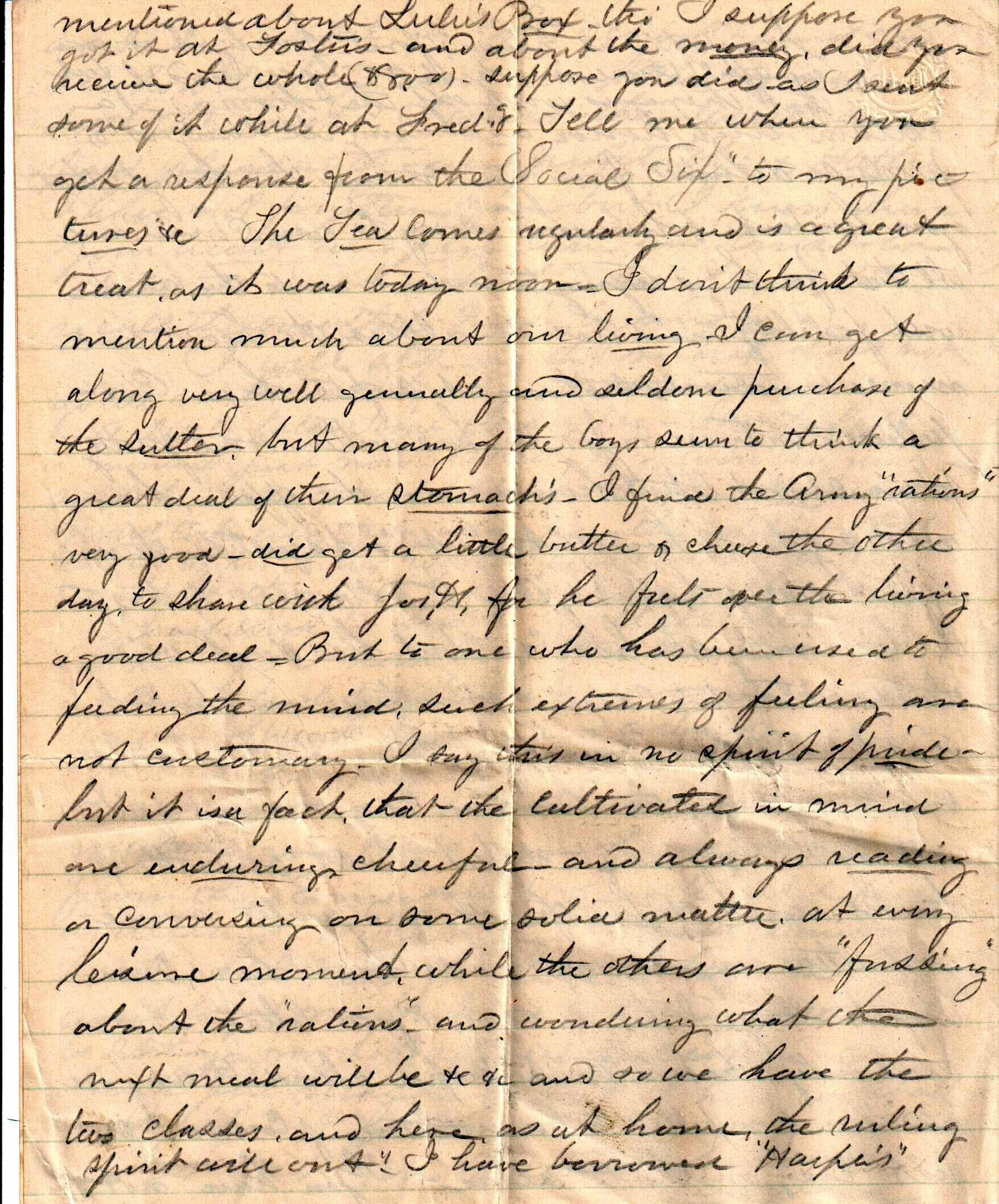 Jerome to Allie, Probably January, 1863