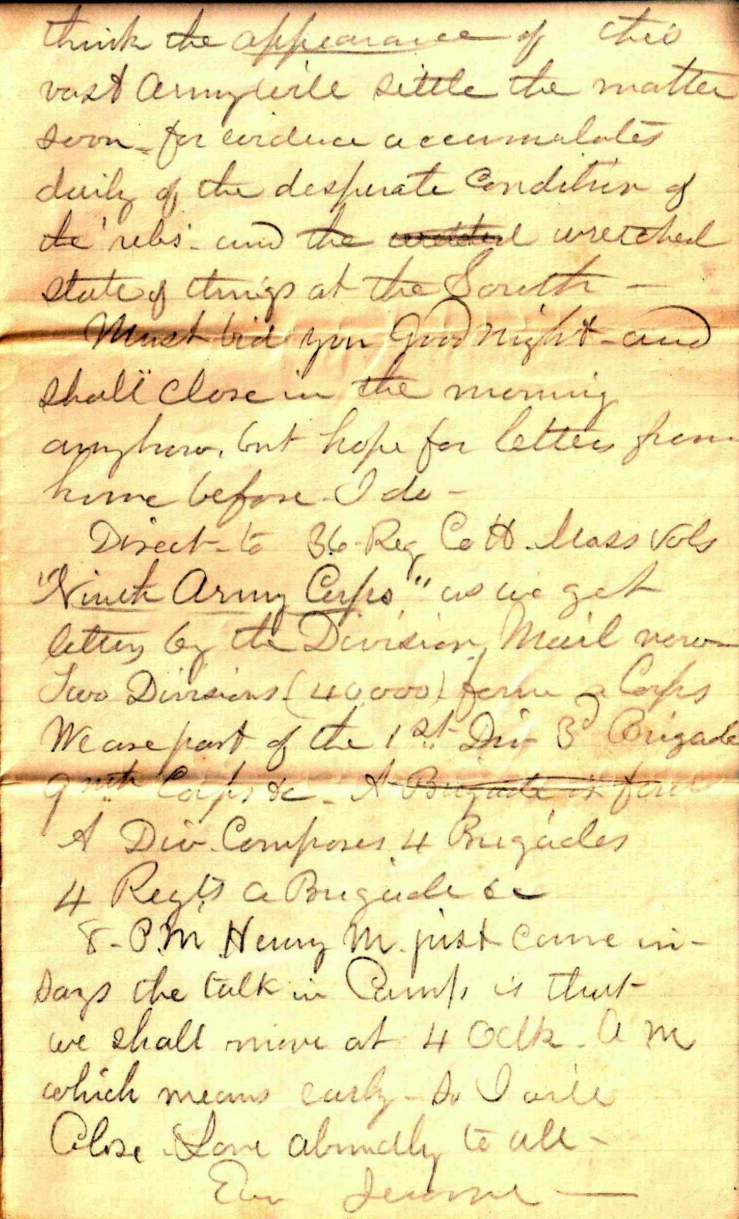 Jerome to Allie, September 25, 1862