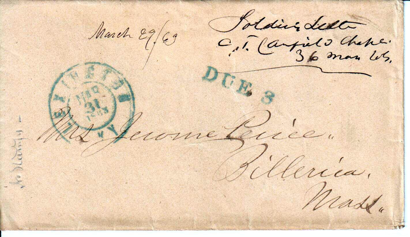 Jerome to Allie, March 29, 1863