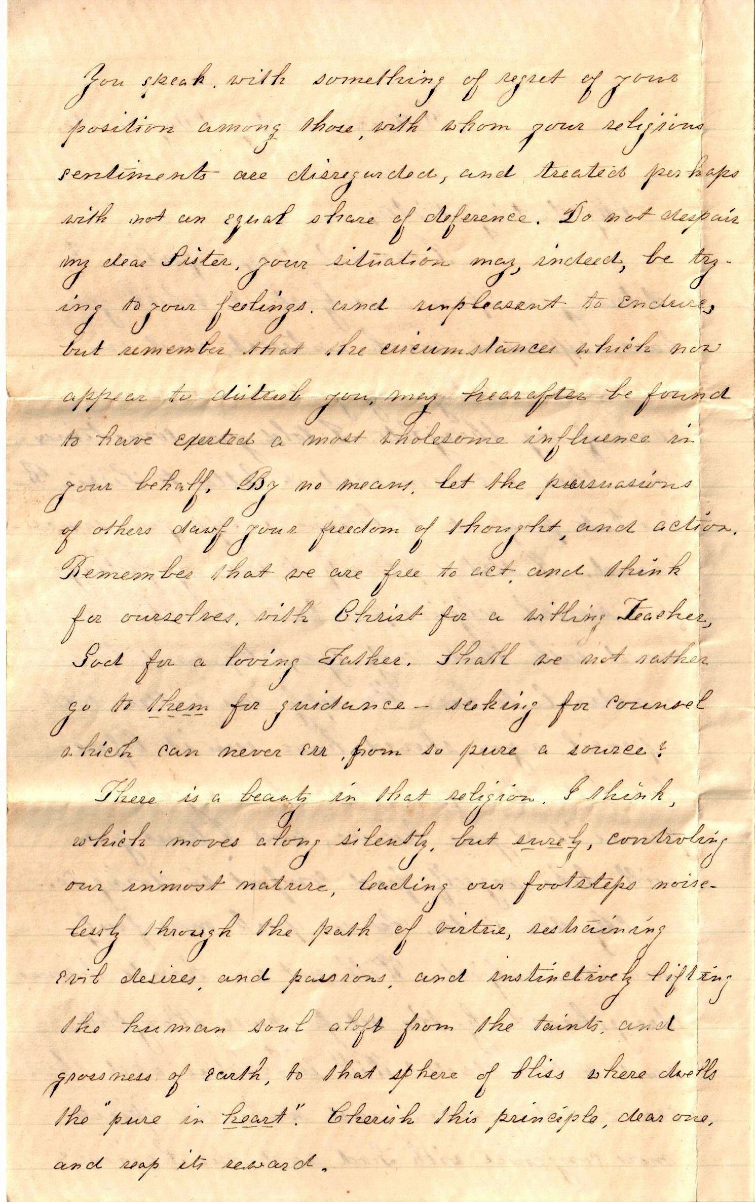 Abby [Abbie] to Allie (Miss Albinia Jaquith), May 18, 1855