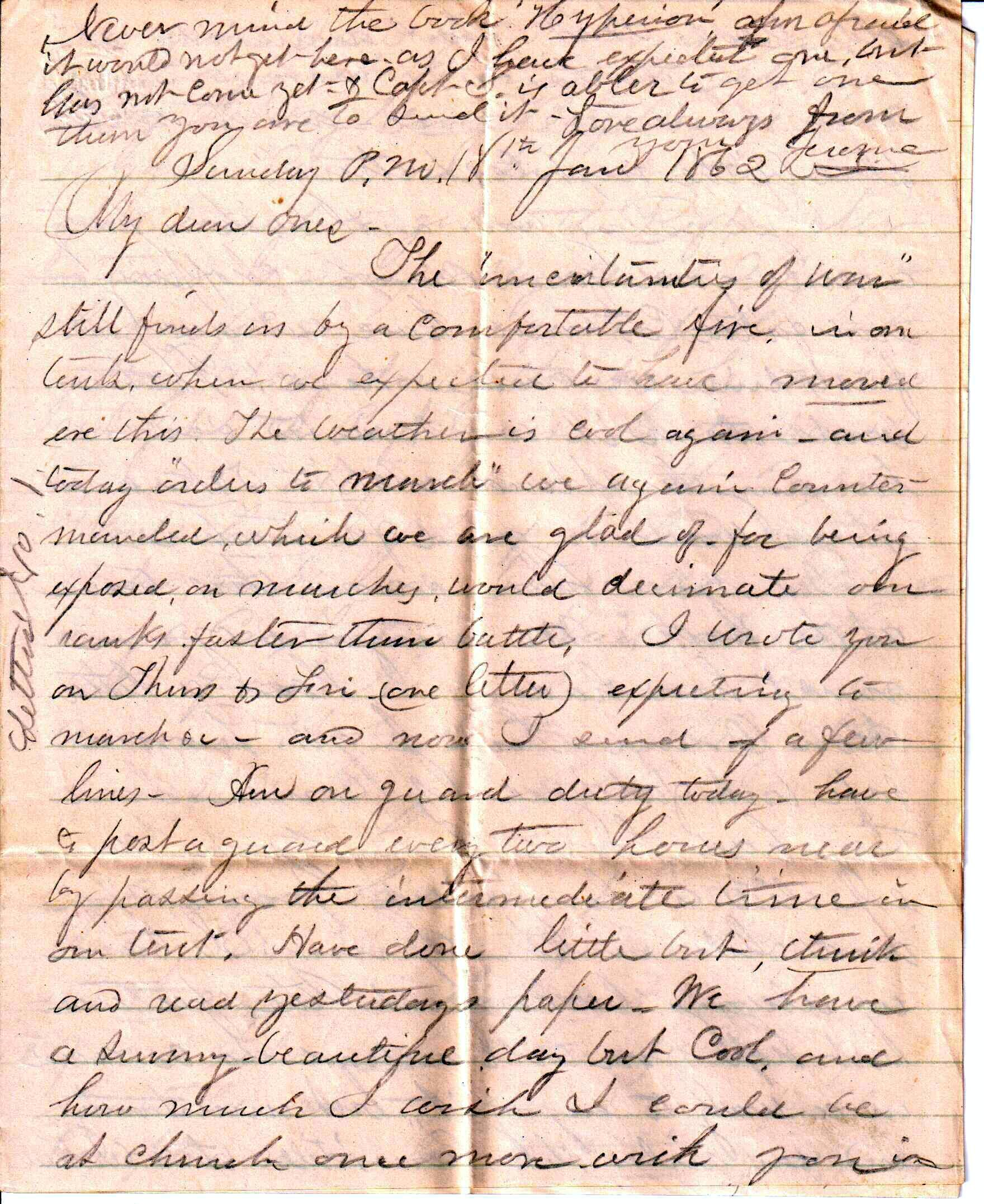 Jerome to Allie and Lulu, January 18, 1863