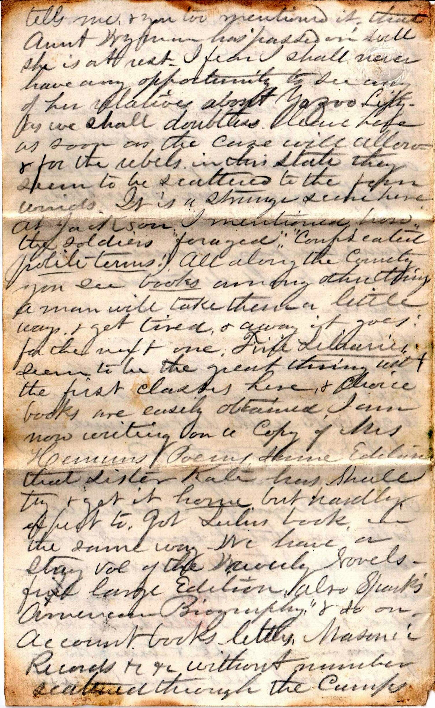 Jerome to Allie, July 26, 1863