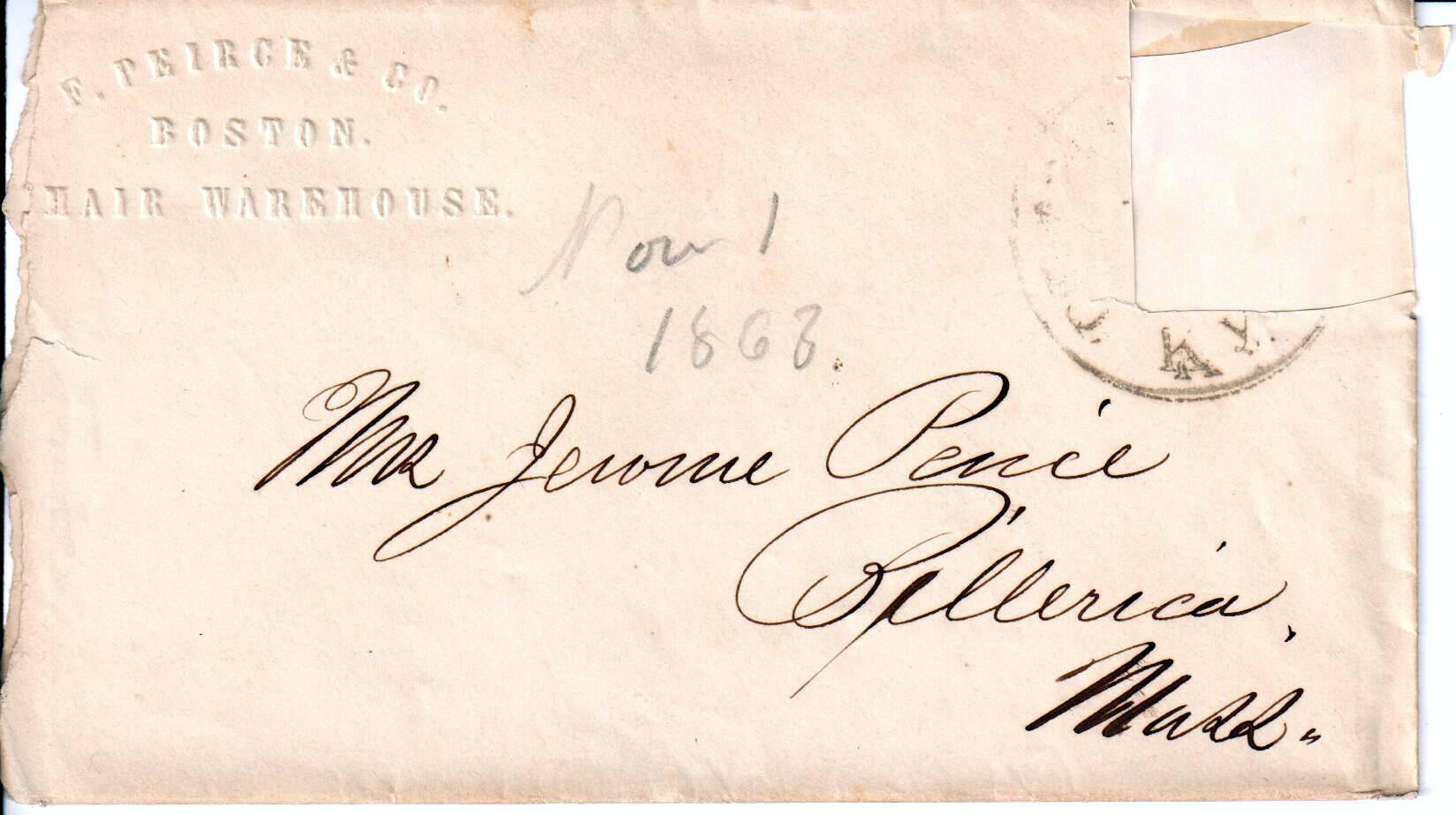 Jerome to family and friends, November 1, 1863