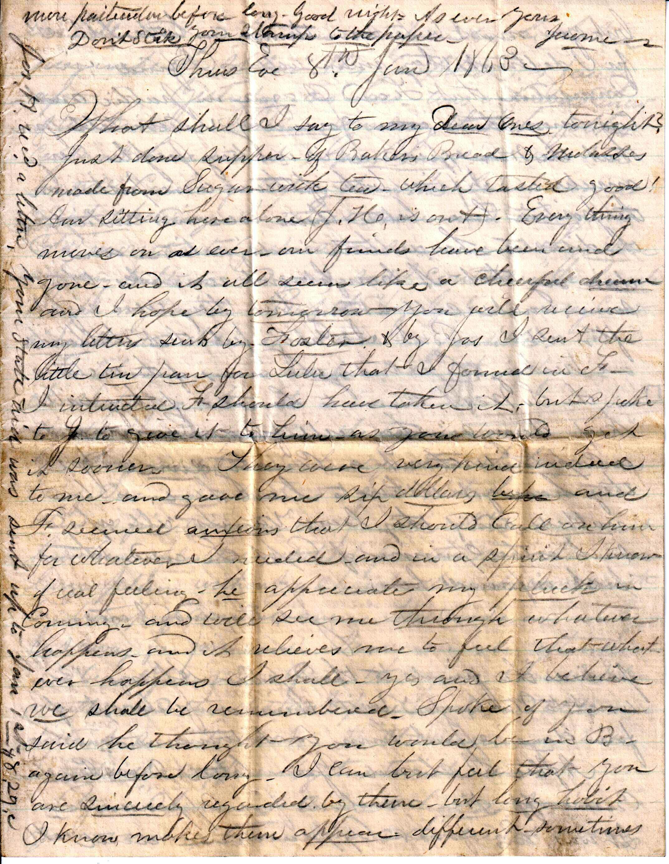 Jerome to Allie, January 8, 1863