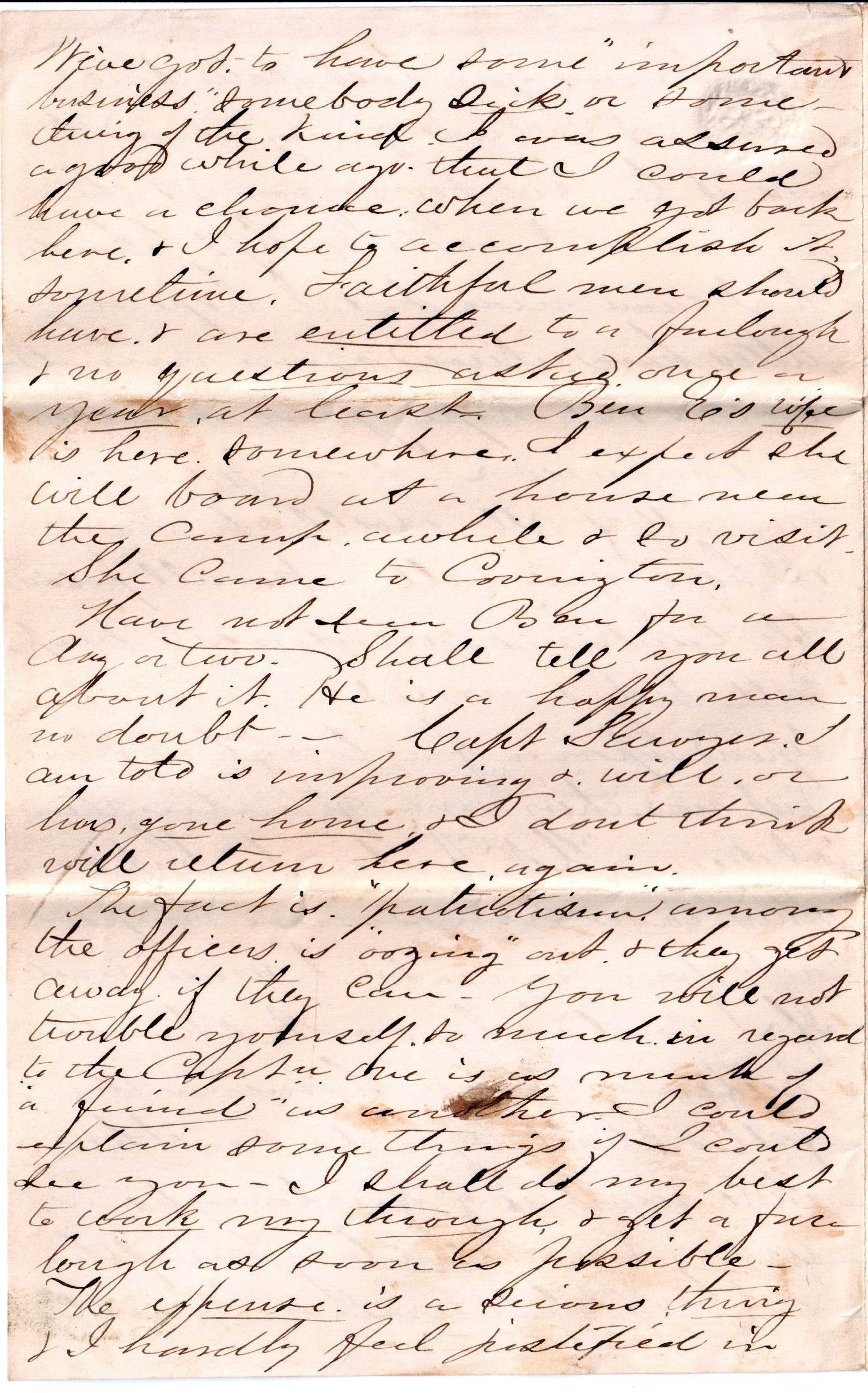 Jerome to Allie, August 19, 1863