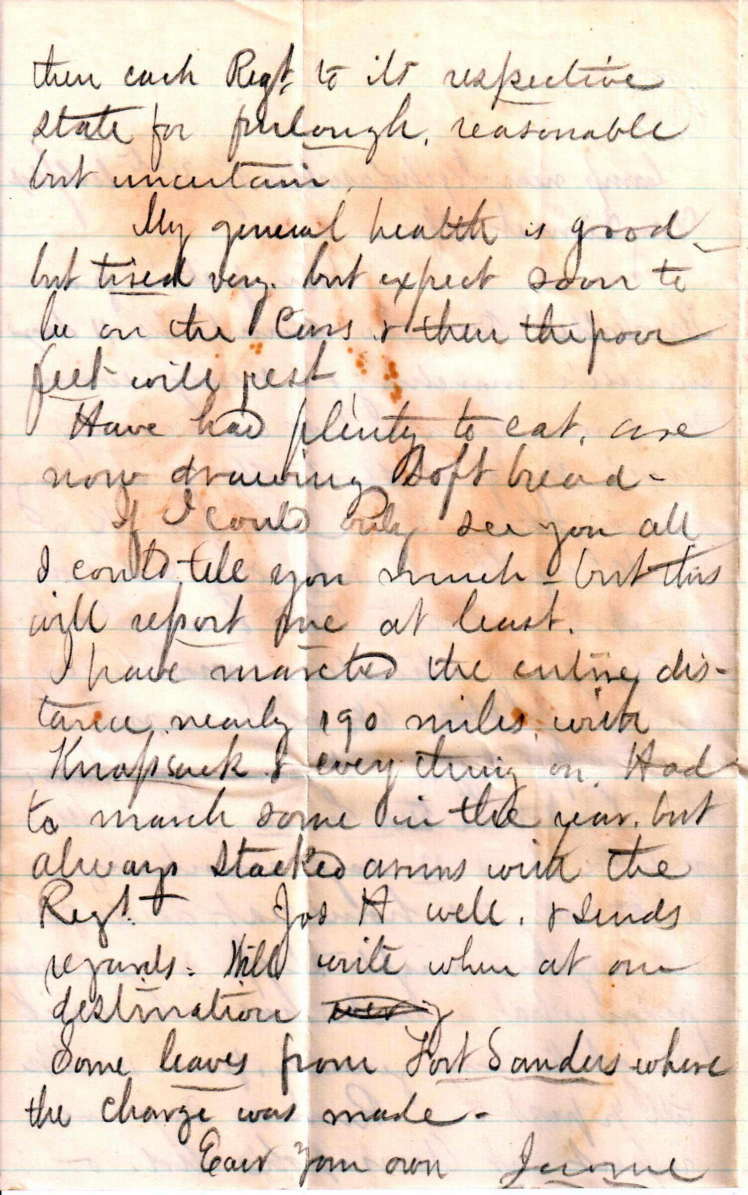 Jerome to Allie, March 31, 1864