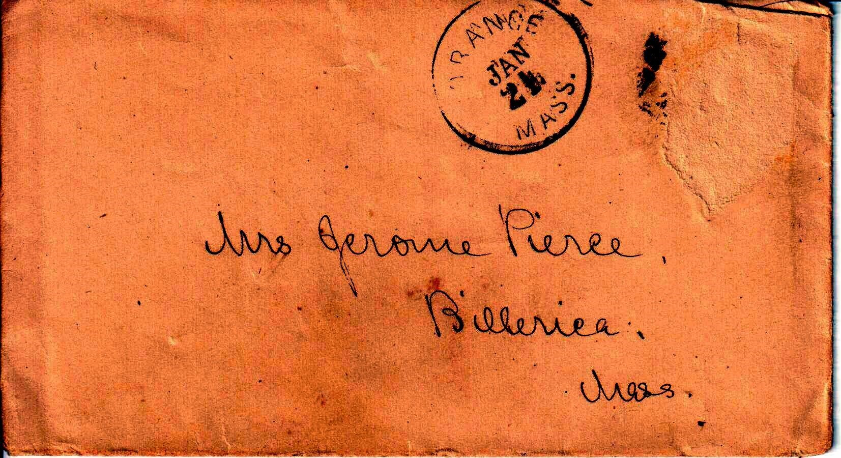 Not indicated to Mrs. Jerome Pierce (Instead of Peirce), Not indicated
