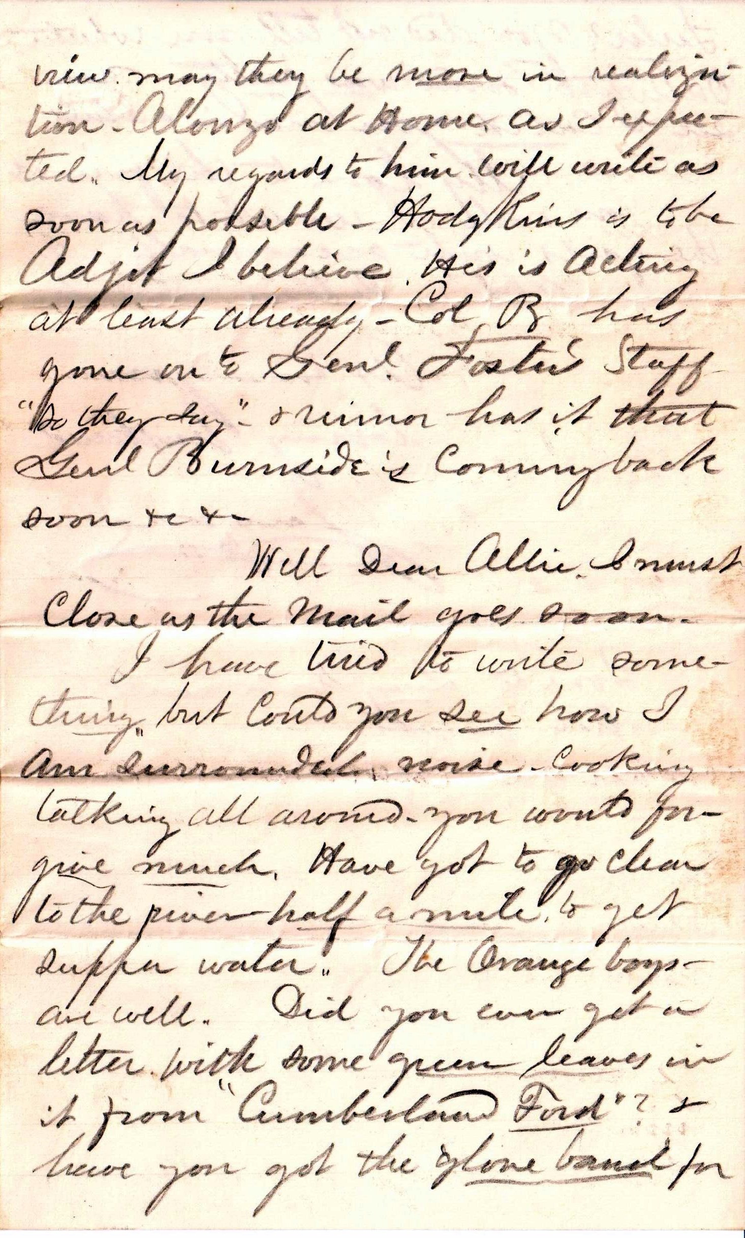 Jerome to Allie, January 17, 1864