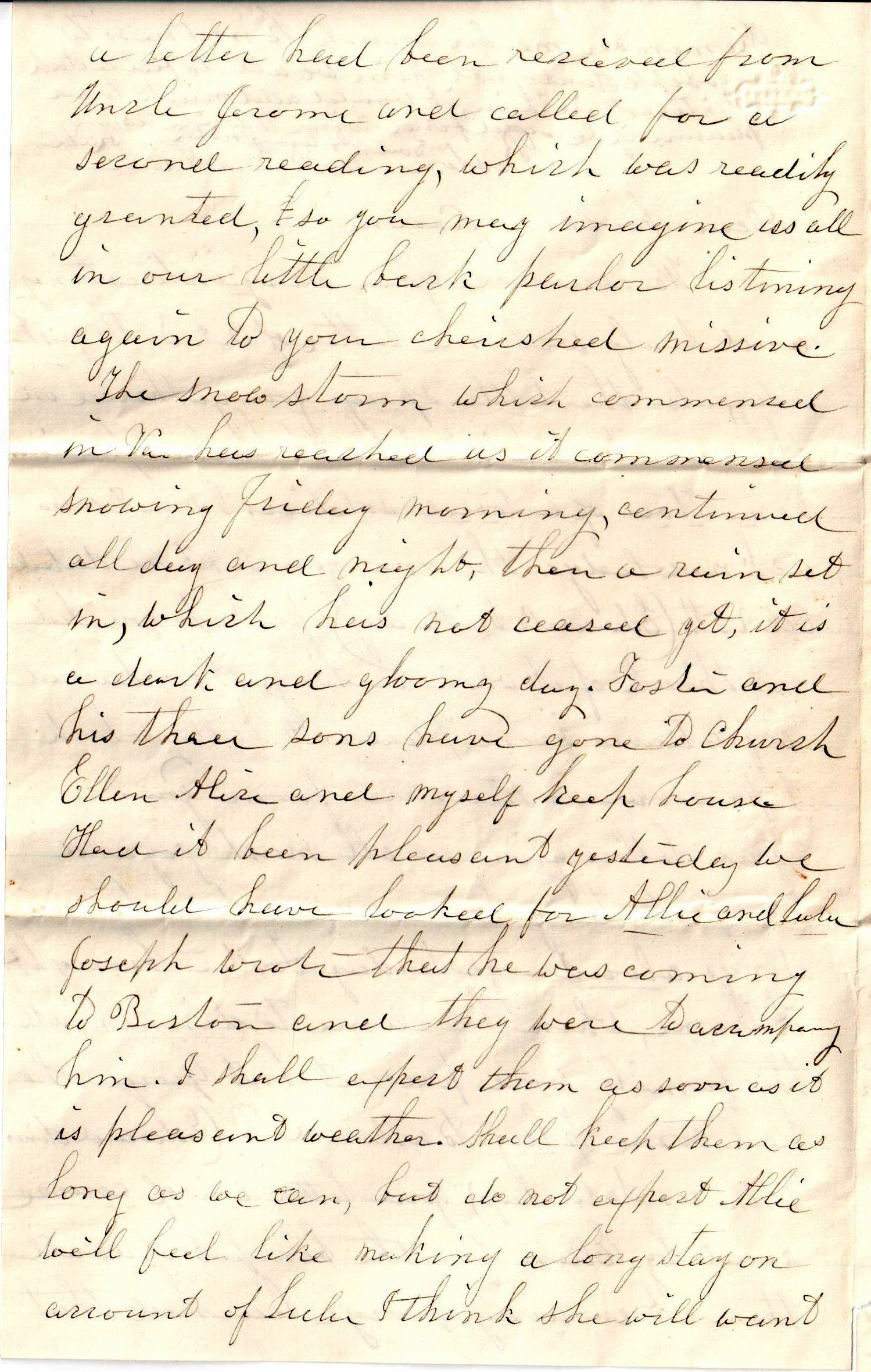 "Sister" Kate to Jerome, November 18, 1862
