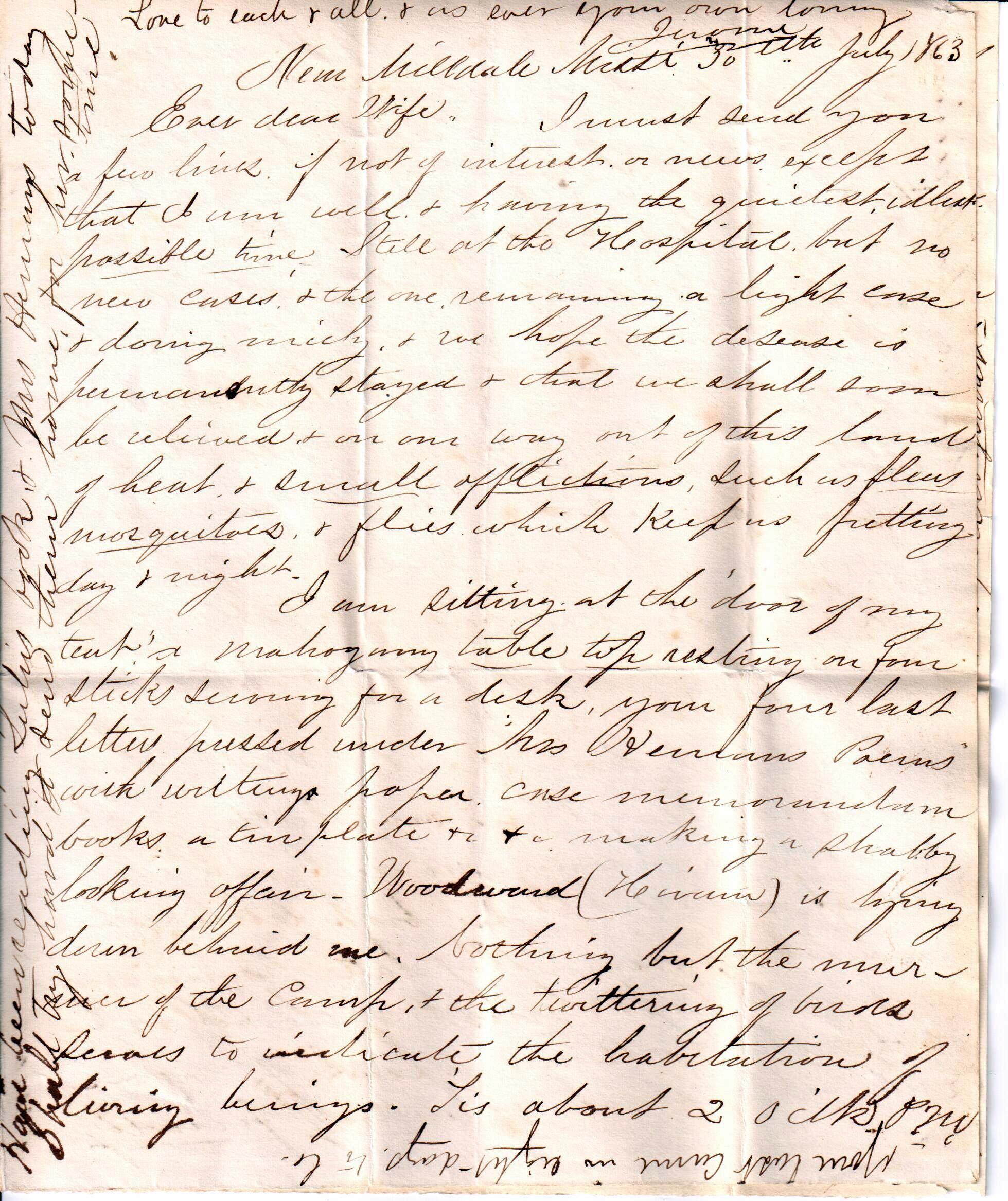 Jerome to Allie, July 30, 1863