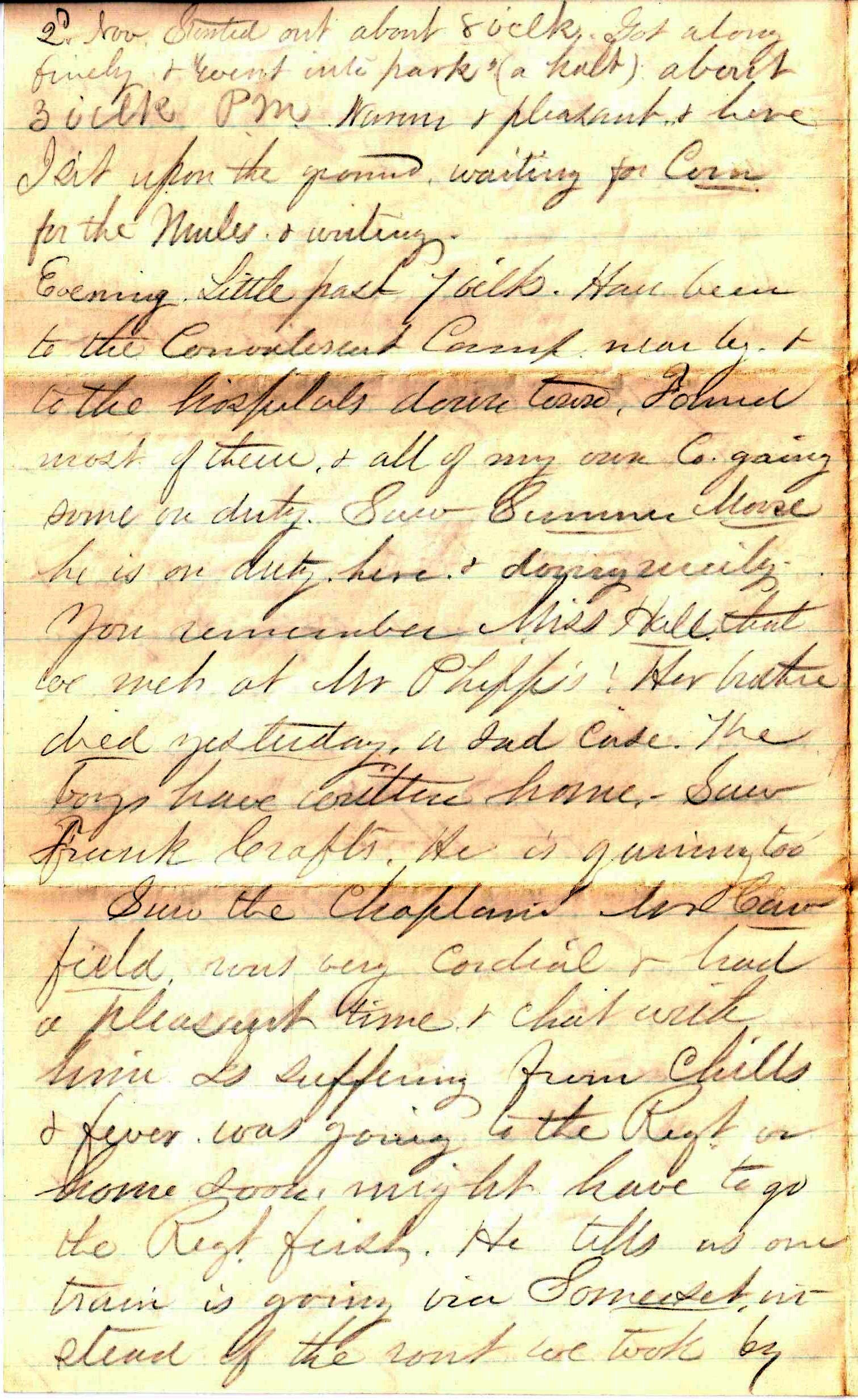 Jerome to family and friends, November 1, 1863