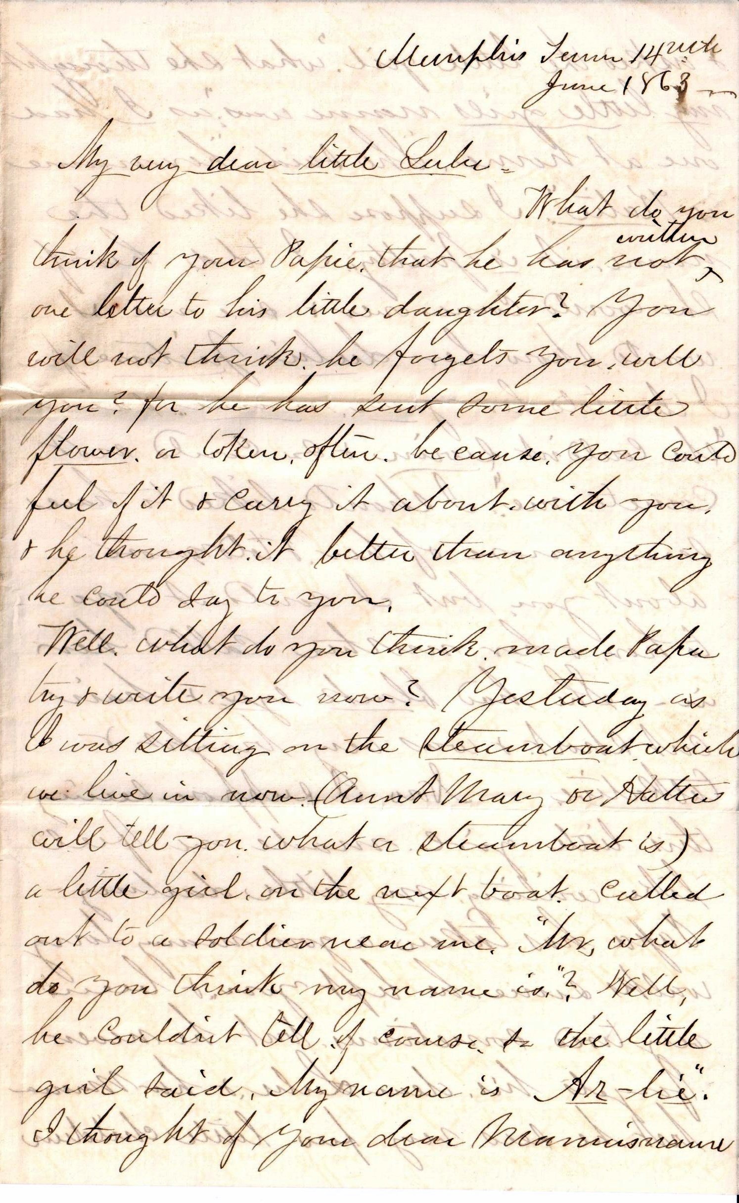 Jerome to Lulu June 14, 1863