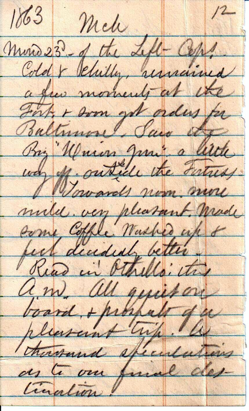 Jerome To Allie, March 22-27, 1863