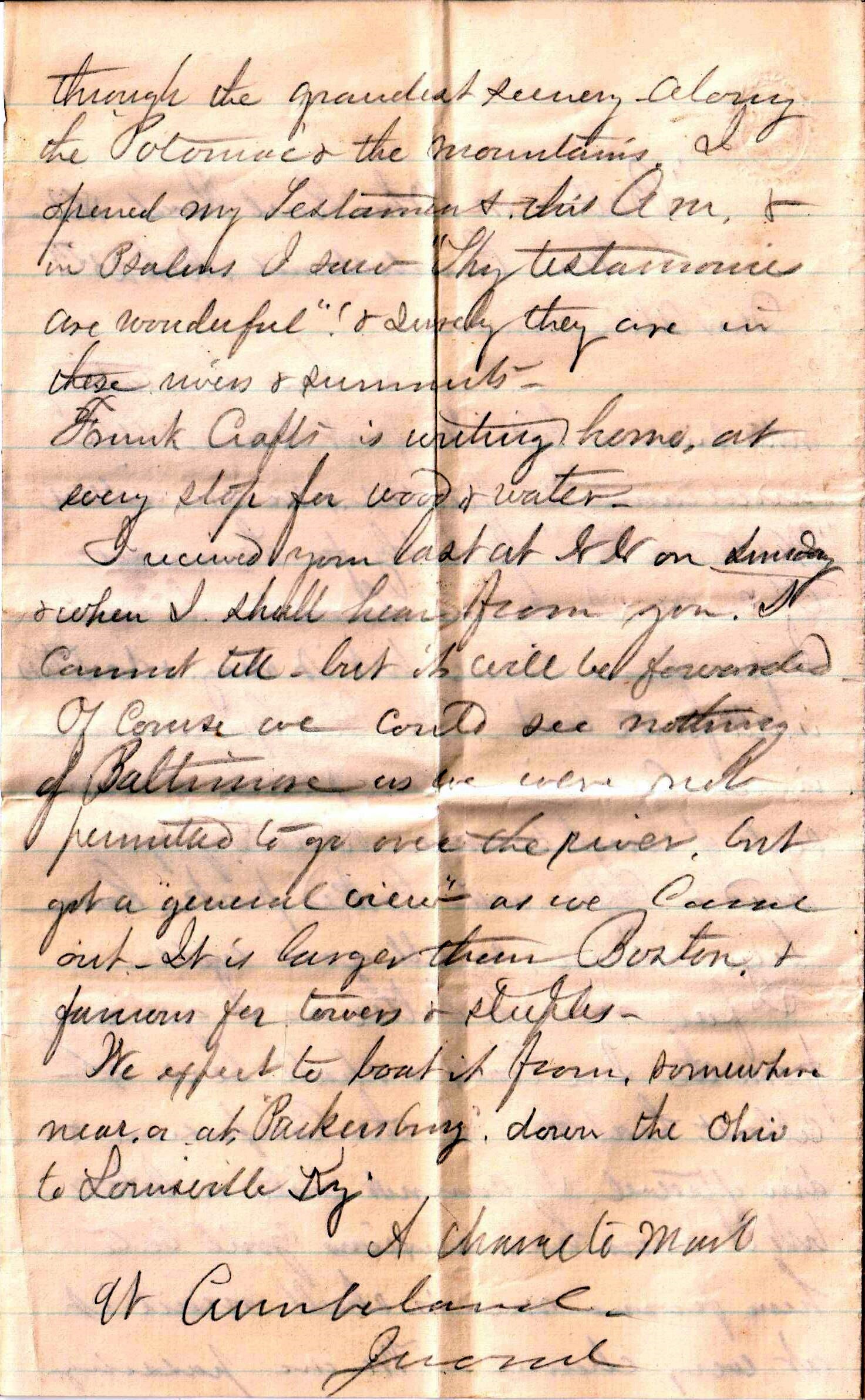 Jerome to Allie, March 25, 1863