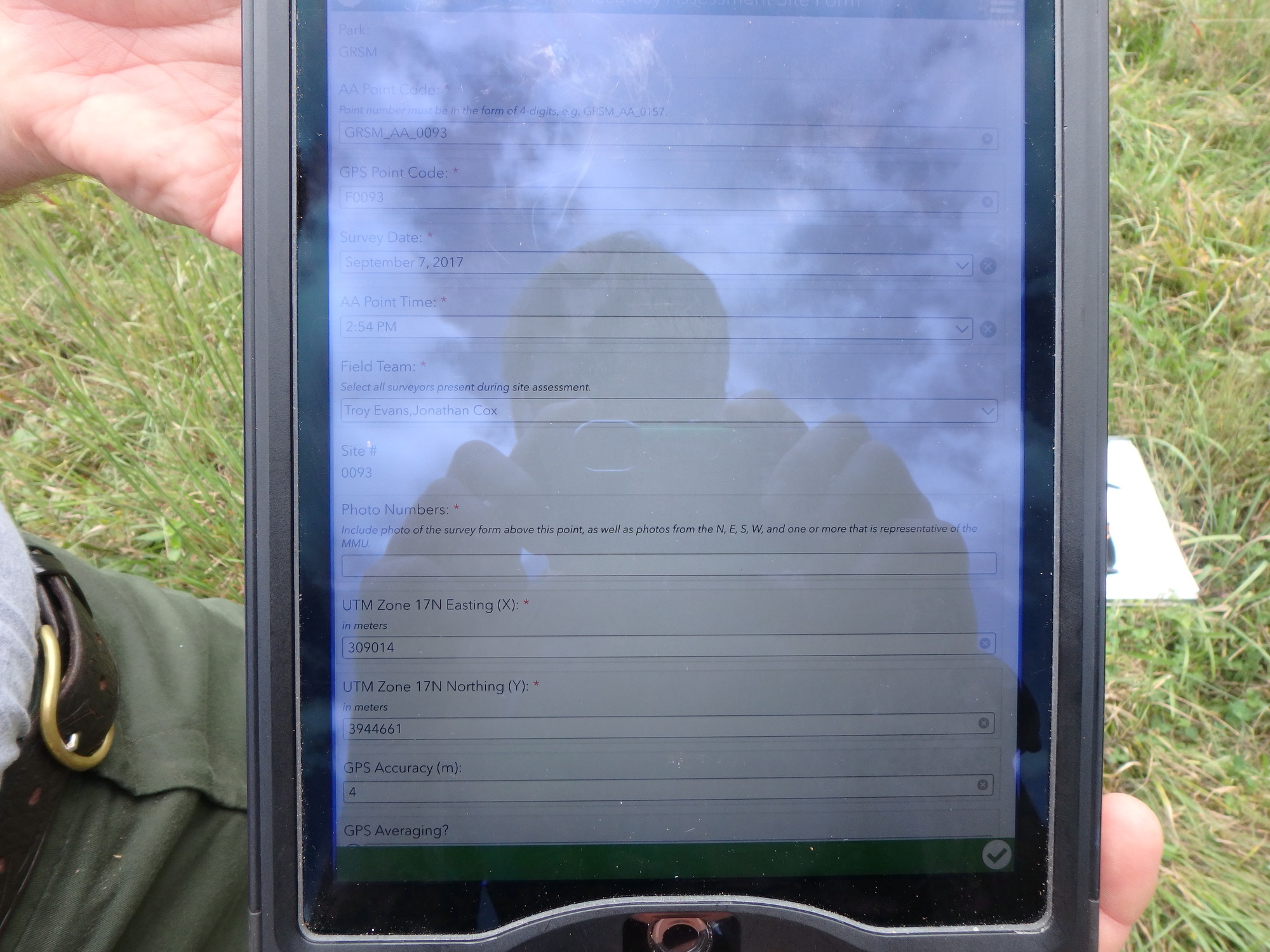 GRSM Accuracy Assessment. Plot Code: GRSM_AA_0093_1